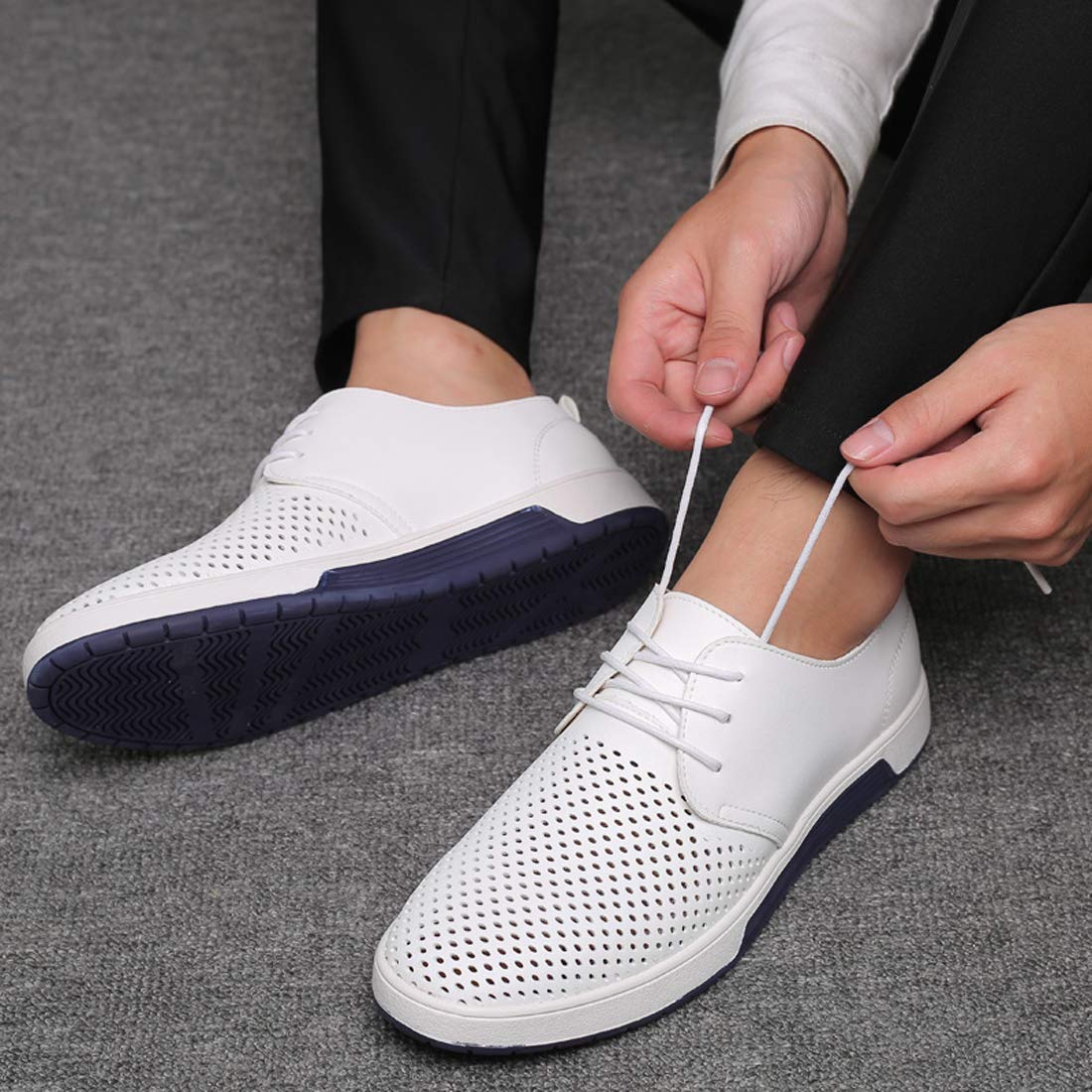Men's Oxford Dress Shoes - Breathable Lace Up Casual Sneakers for Business & Formal Wear | Comfortable Slip On Style for Office, Wedding & Daily Use