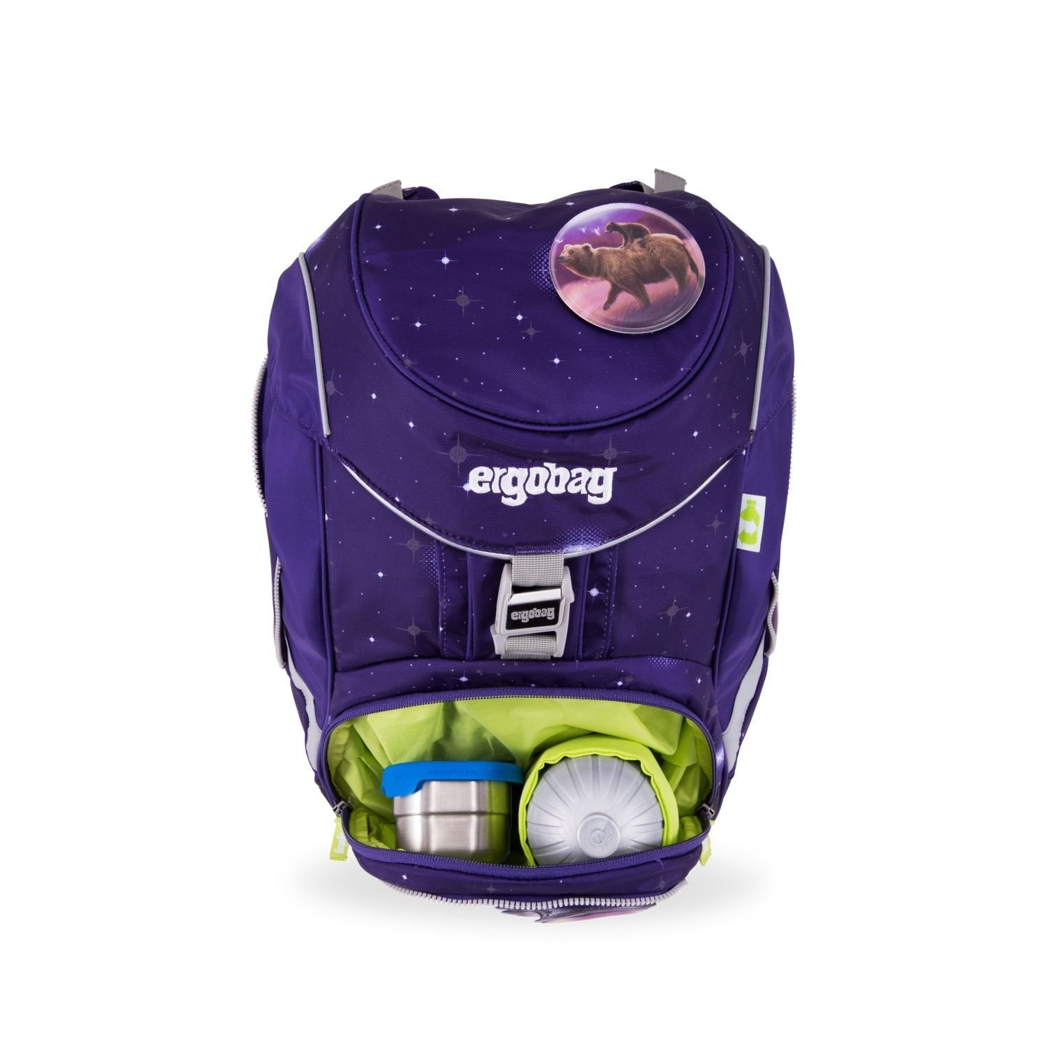 Ergobag School Backpack Set - 6 Piece Kids Bookbag with Super NinBear Design | Lightweight Durable Backpack for Elementary Students, Perfect for School, Travel & Outdoor Activities