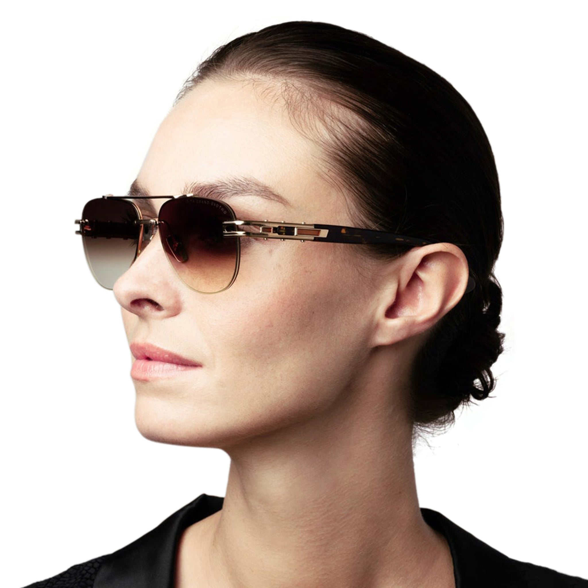 Dita Grand Evo One DTS138 A 02 White Gold Brown Sunglasses for Men & Women - Luxury Designer Shades for Driving, Beach & Outdoor Activities