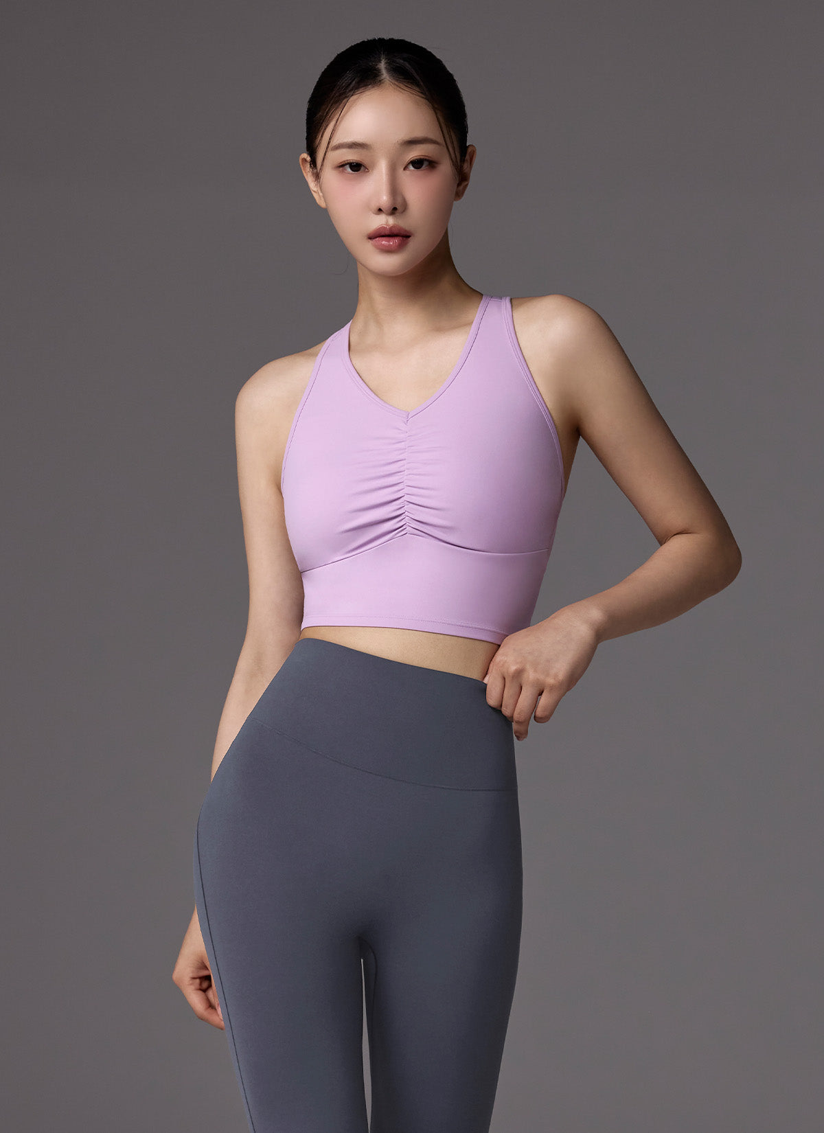 Black Label Signature Power Rise Shirring Crop Top - Women's Fashion Stretch Fit T-Shirt for Gym, Yoga & Casual Wear