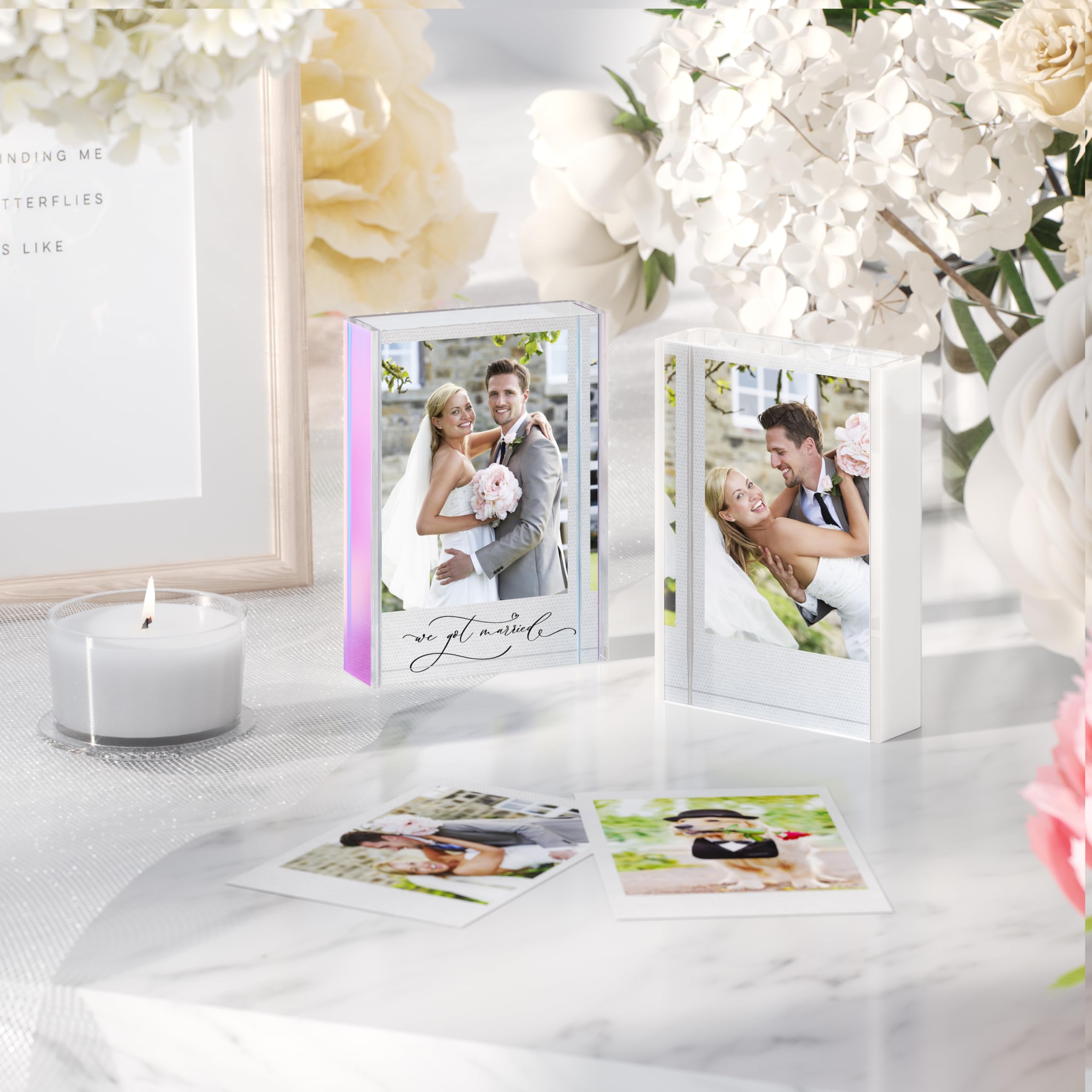 WINKINE Acrylic 2x3 Photo Frame for Fujifilm Instax Mini & Polaroid Films - Mini Wallet Size Picture Display for Countertops, Tabletops, Desks - Perfect for Home Decor, Office Display, and Photo Gift Giving