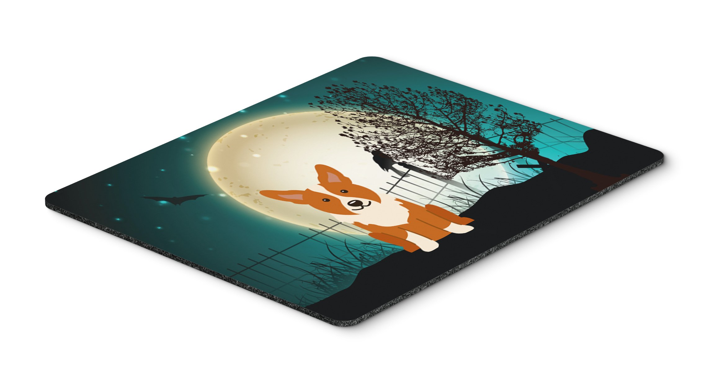 Halloween Scary Corgi Mouse Pad & Hot Pad - Large Washable Non-Slip Desk Mat for Home Office, Gaming & Computer Work | Caroline's Treasures BB2290MP | Perfect for Halloween Decor & Workspace Accessories