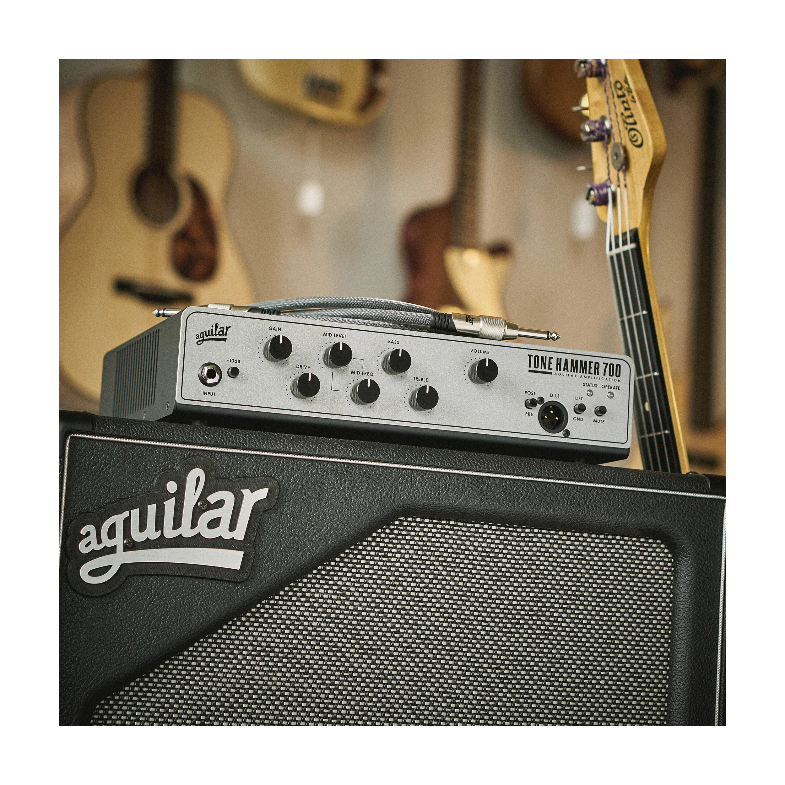 Aguilar TH700V2 Tone Hammer Gen 2 700W Bass Amp Head - Professional Bass Amplifier for Live Performances & Studio Recording