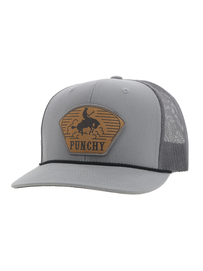 Hooey 5032T Grey Cavvy Punchy High Profile Snapback Hat for Men - Stylish & Comfortable Baseball Cap for Outdoor, Casual Wear & Cowboy Fashion