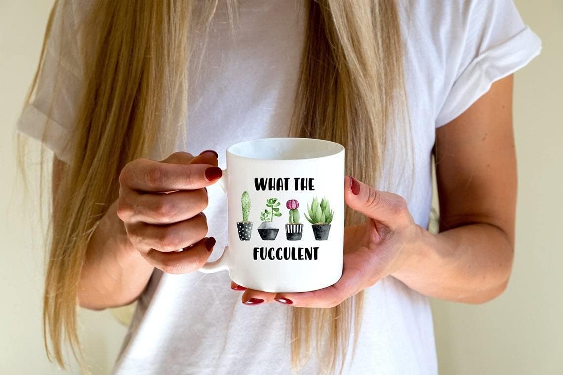 Funny Succulent Mug 11oz - Plant Pun Coffee Cup for Plant Lovers, Cute Houseplant Tea Mug - Perfect Gift for Gardeners & Succulent Enthusiasts (Ideal for Morning Coffee, Office Use, or Gift Giving)
