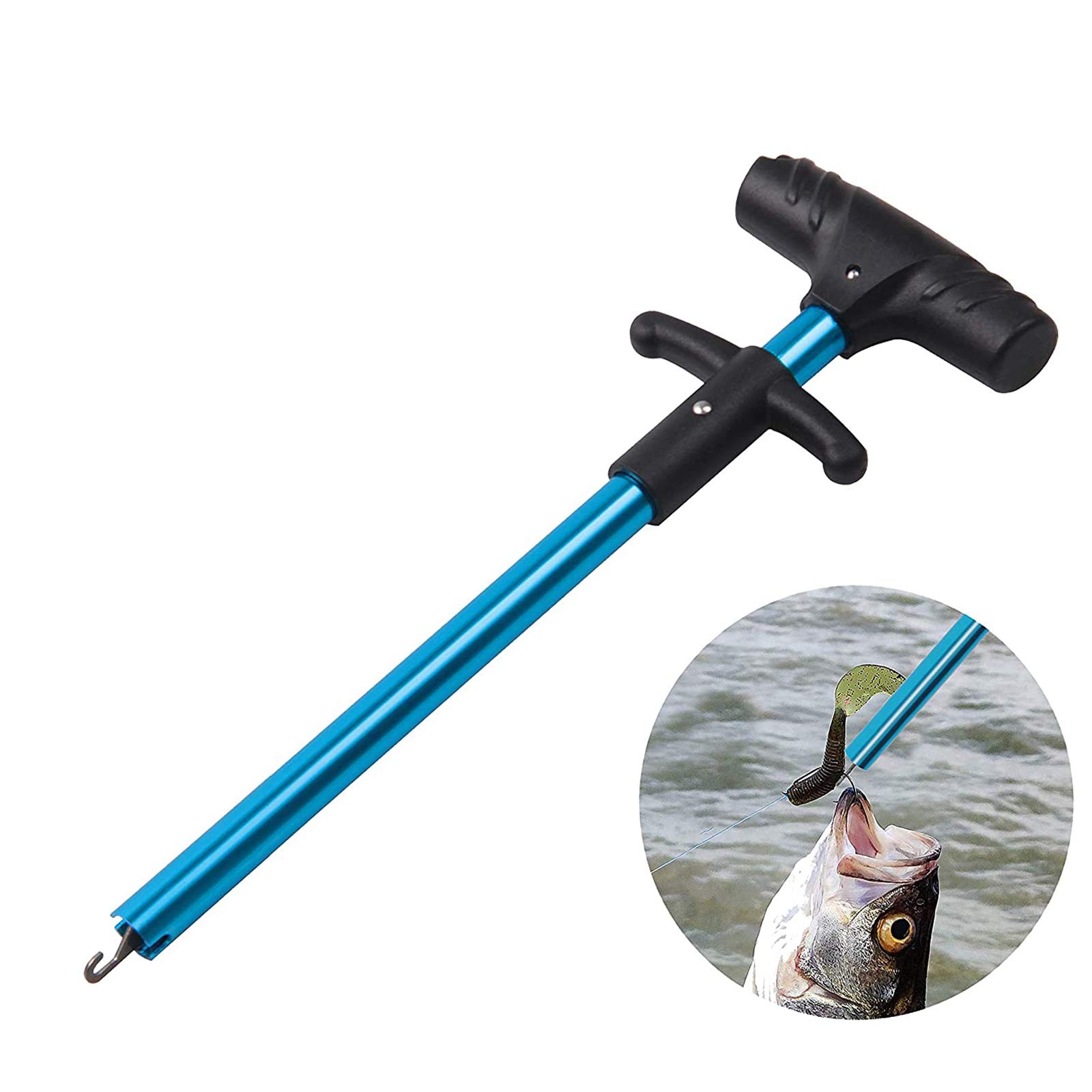 Fish Hook Remover Tool - Portable Aluminum Dehooker for Saltwater & Freshwater Fishing - Safe & Easy Extraction