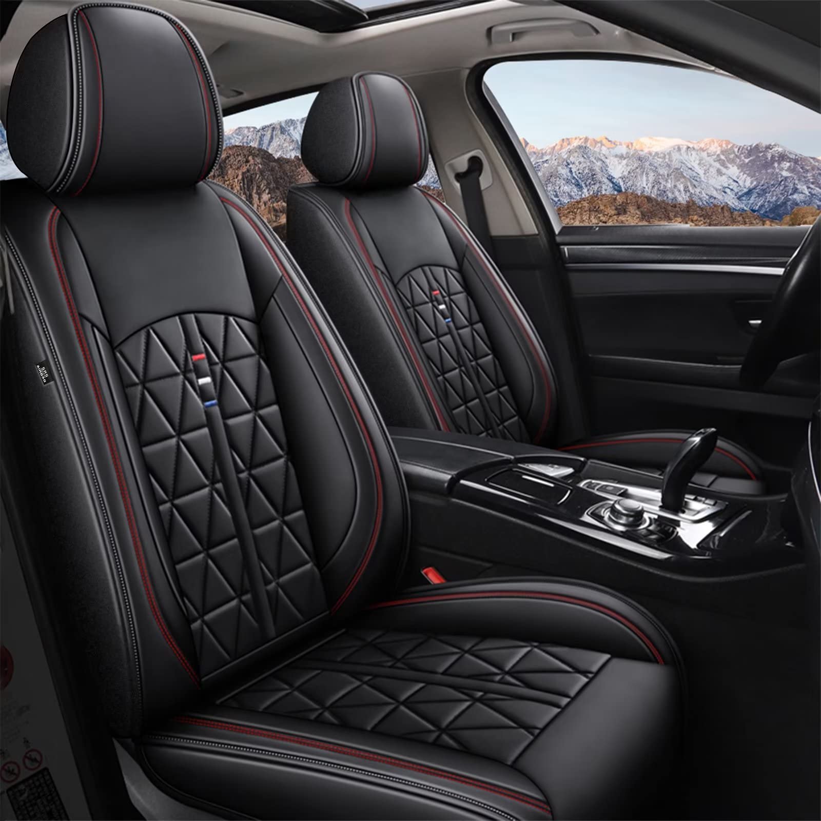 Premium Faux Leather Waterproof Car Seat Covers Full Set for Chevrolet Chevy Equinox 2011-2025 - 5 Seat Protectors in Black | Perfect for Daily Commute, Road Trips & Family Protection