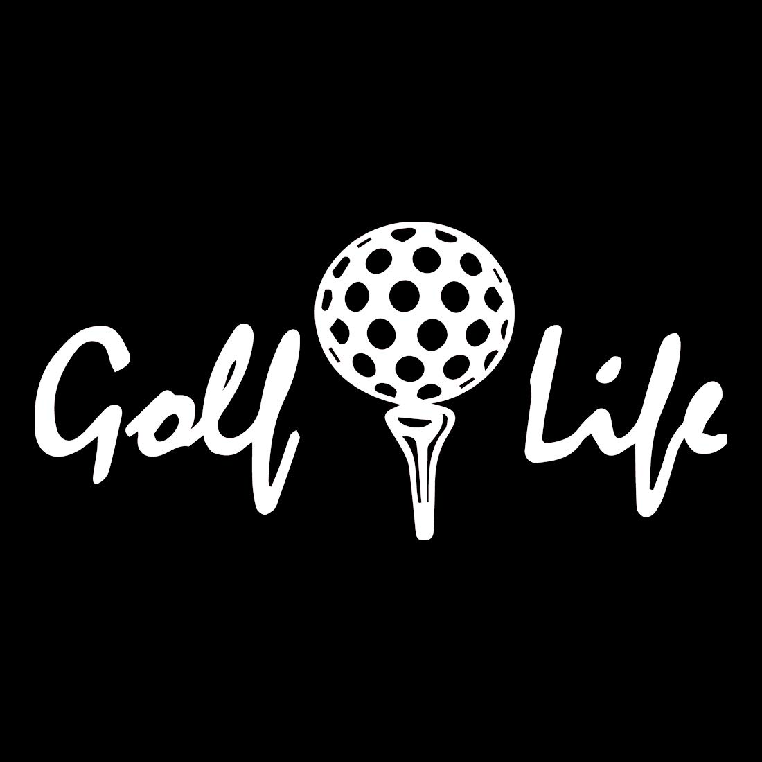 Premium Waterproof Vinyl Decal Stickers (Set of 2) - Golf Life Theme for Laptop, Phone, Helmet, Car Window, Bumper, Mug, Cup, Door & Wall Decoration - Durable & Weatherproof Stickers for Indoor & Outdoor Use