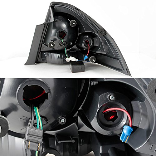 AKKON Black Smoked LED Halo Headlights & LED Tail Lights for 2006-2013 Chevy Impala - Upgrade Your Car Lighting for Night Driving & Enhanced Style