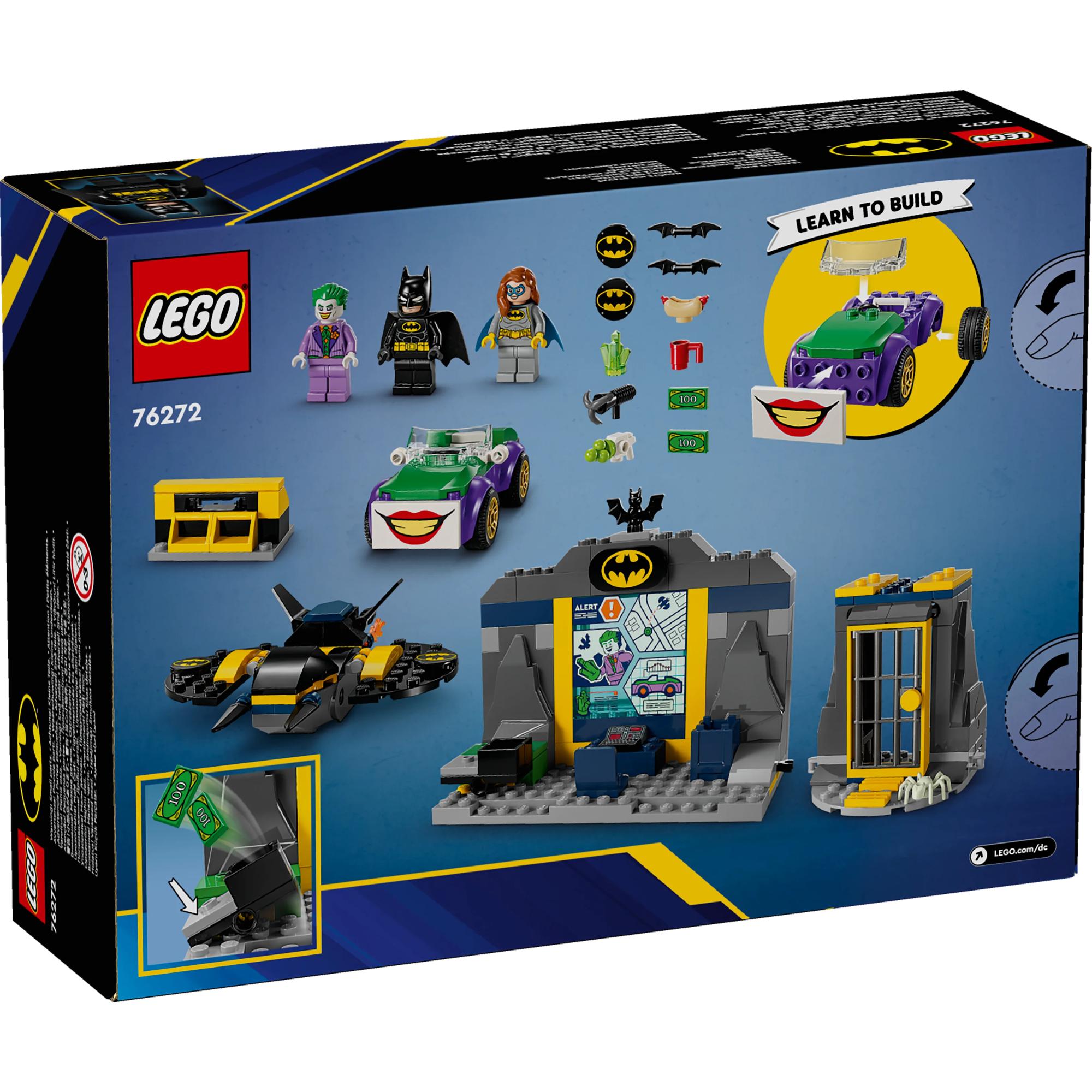 LEGO Super Heroes The Batcave 76272 Building Set with Batman, Batgirl & The Joker Minifigures | DC Comics Collectible Toy for Kids & Adults | Creative Play & Display for Superhero Fans