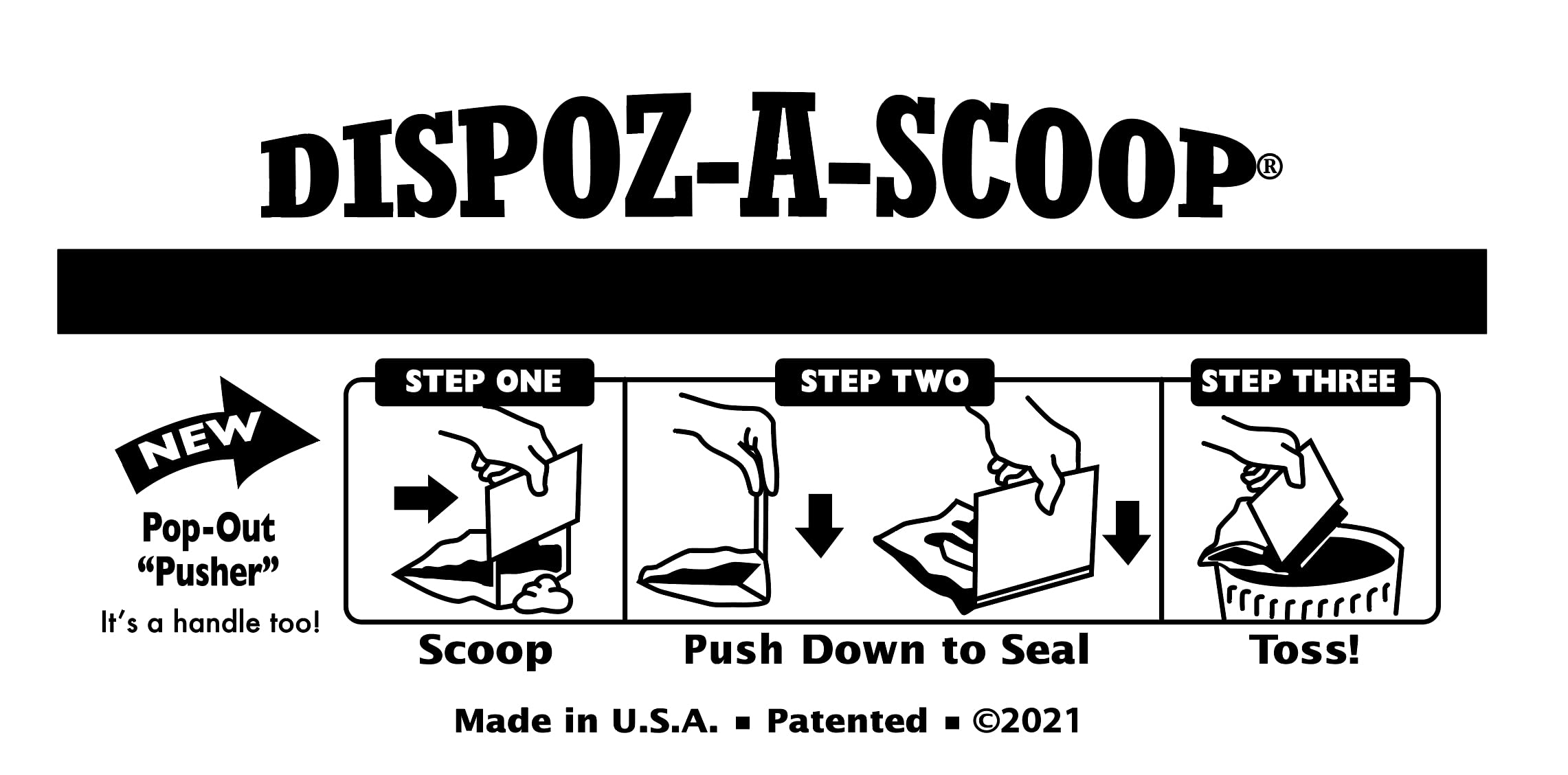 HealthPro Dispoz-A-Scoop - 250 Pack of No Touch, Sanitary Dog Waste Scoopers for Easy Cleanup | Perfect for Parks, Backyards & Dog Walking