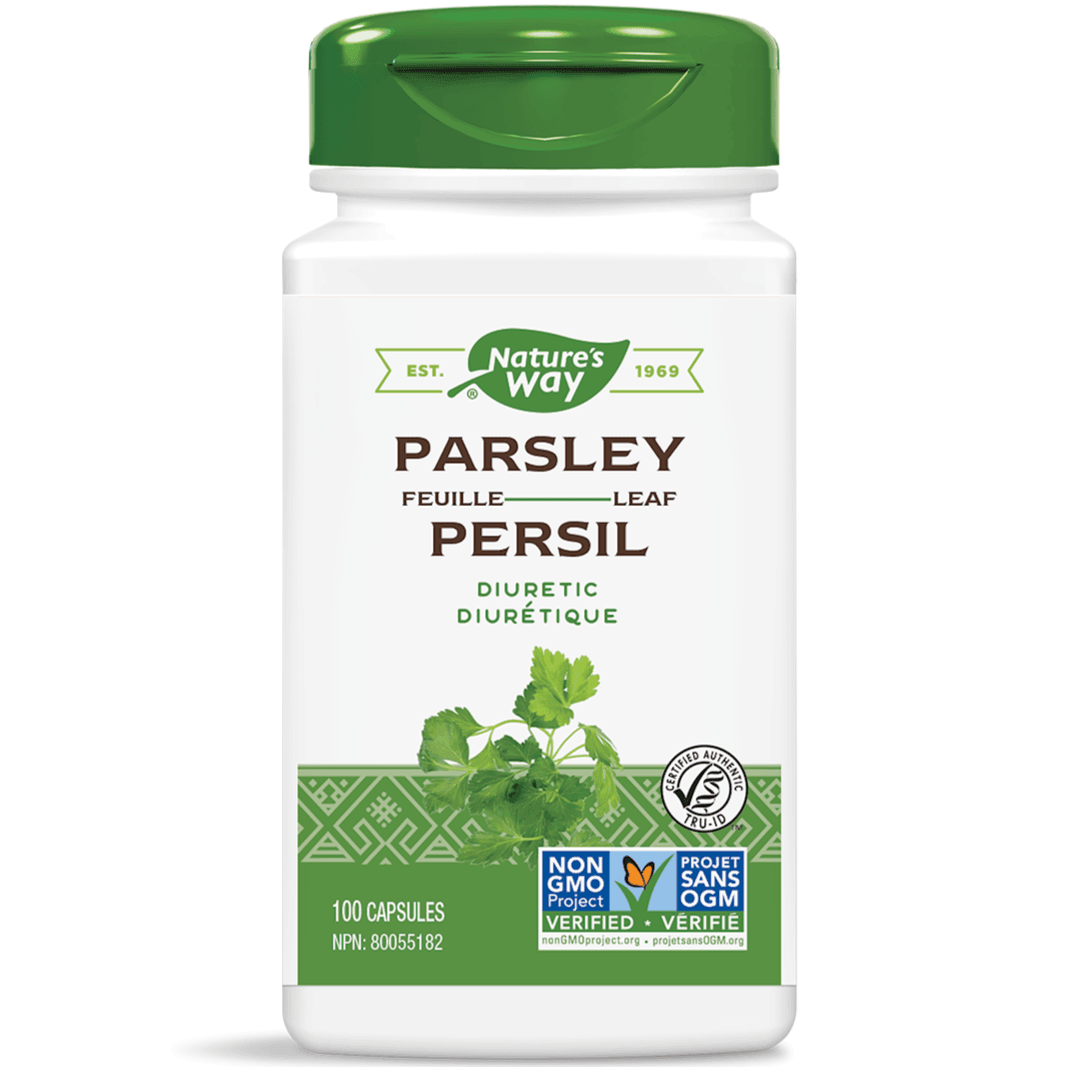 Nature's Way Parsley Leaf Capsules 100 Count - Supports Kidney Health & Detox, Herbal Supplement for Natural Cleansing - Perfect for Daily Wellness & Detox Routines