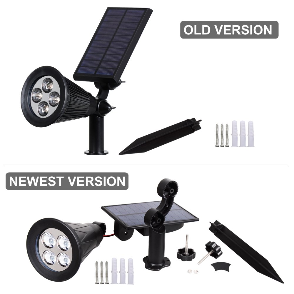 T-SUN Solar Spotlights Outdoor Waterproof - LED Solar Landscape Lights with Auto On/Off - Adjustable Solar Garden Lights for Trees, Patio, Yard, Driveway & Pool Area (Purple & Green) - Perfect for Pathway Lighting, Garden Accents & Nighttime Safety
