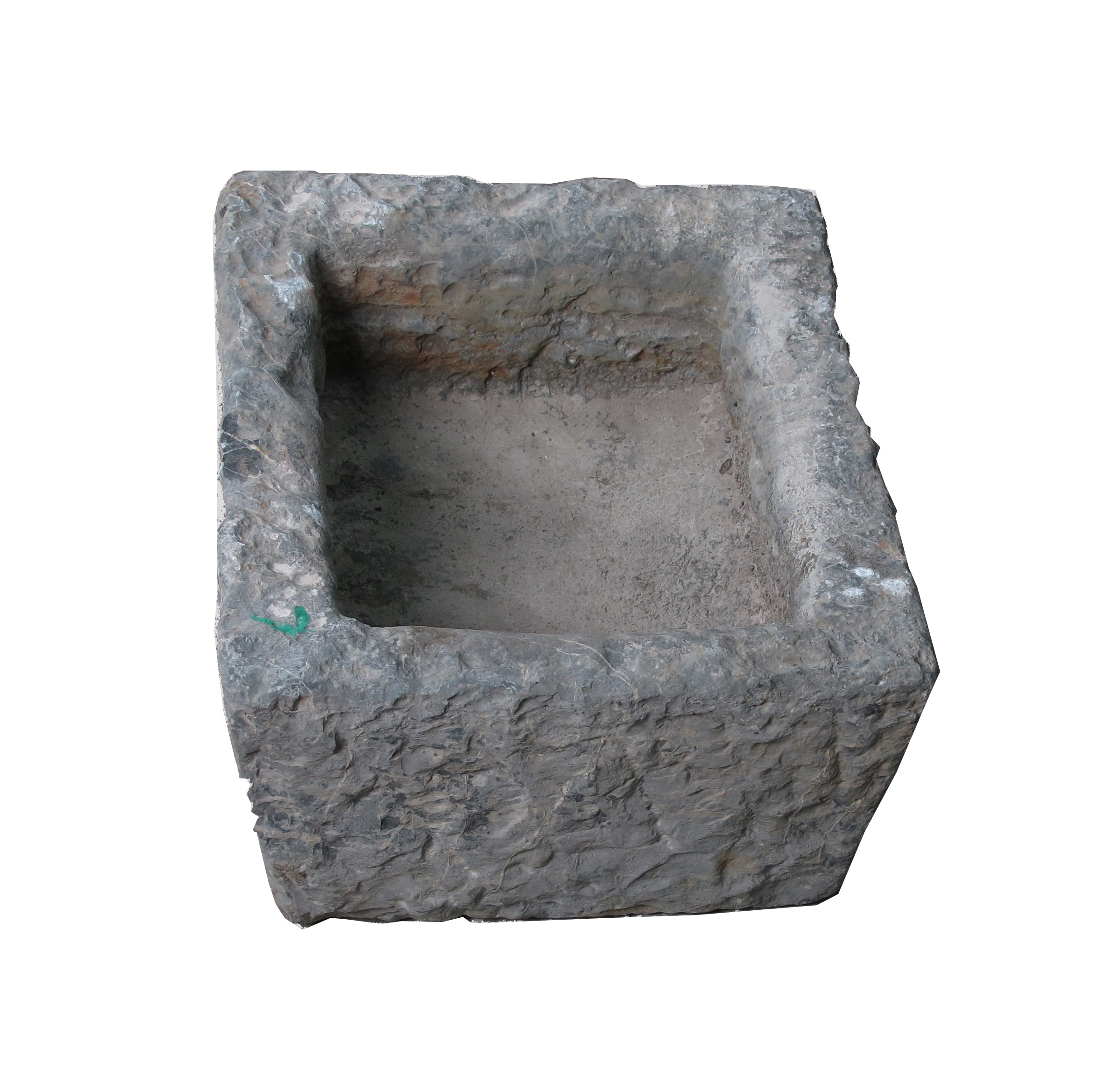 16 Inch Long Hand Chiseled Stone Trough Planter - Rustic Garden Decor for Succulents, Herbs & Flowers | Perfect for Patio, Balcony & Outdoor Landscaping