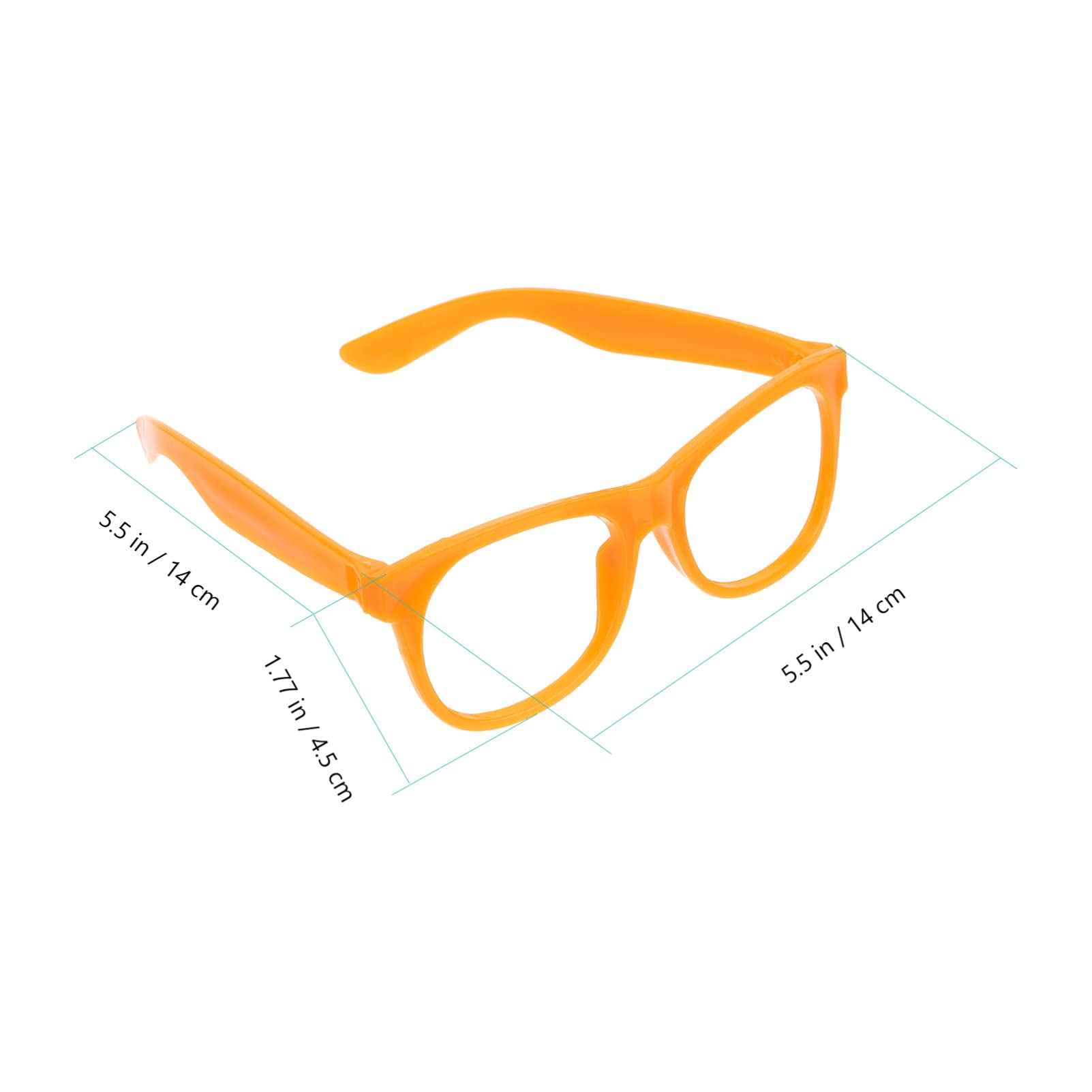 SOIMISS 36 Pcs Fun Baby Doll Glasses Frames - Colorful Kids Party Accessories, Toddler Pretend Play Toy, Orange PP Plastic Eyewear for Dress Up & Role Play Games | Perfect for Birthday Parties, Halloween Costumes & Photo Props