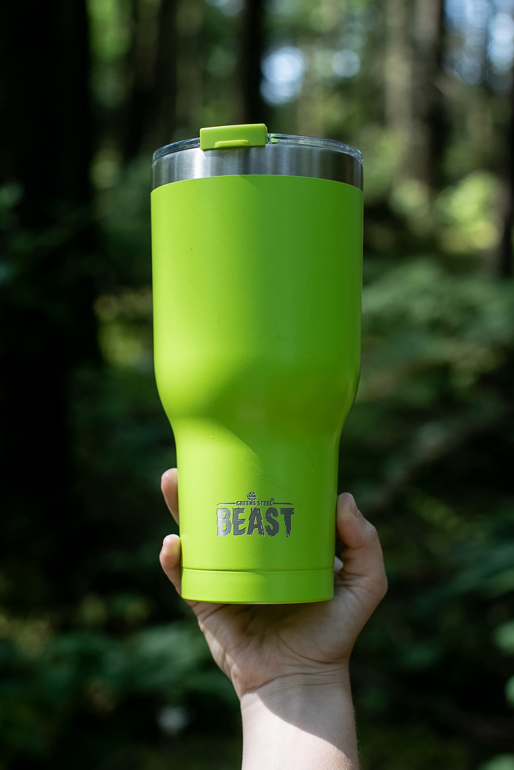 Beast 40 oz Stainless Steel Tumbler - Vacuum Insulated Double Wall Travel Mug for Coffee & Iced Drinks (Lemongrass Green) - Perfect for Camping, Office & Gym Hydration