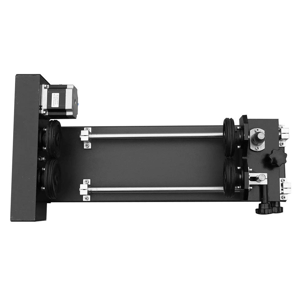 CNC Wheel Router Rotary Axis Attachment for CO2 Laser Engraving & Cutting Machine - 3 Phase Stepper Motor CNC Roller Rotation - Perfect for Wood, Metal & Acrylic Engraving Projects