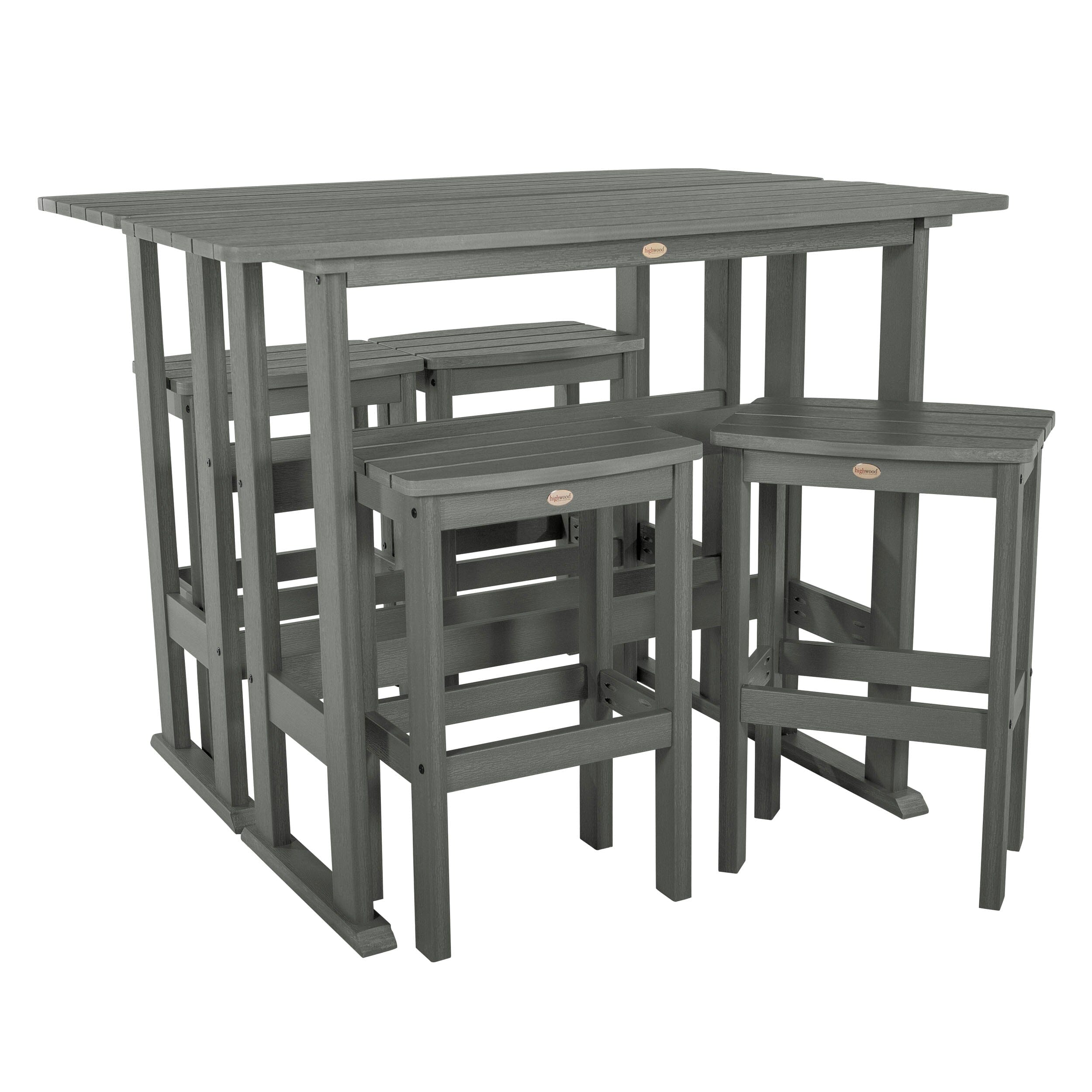 Lehigh 6-Piece Bar Height Balcony Patio Set - Outdoor Dining & Relaxing Furniture for Small Spaces