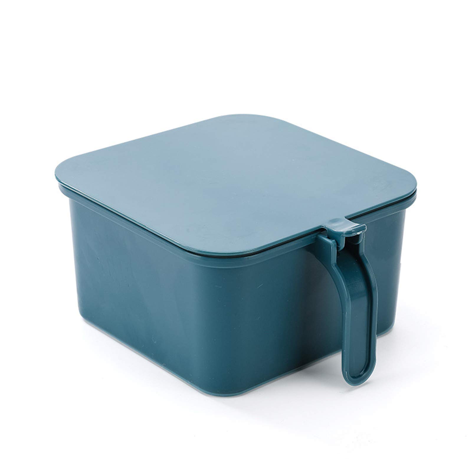 4-Compartment Spice Storage Box with Spoon - 3-Piece Set, Blue - Perfect for Kitchen Countertop, Pantry Organization & Cooking Seasoning Storage