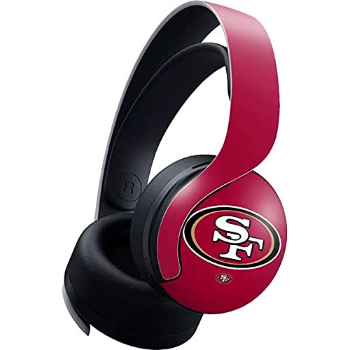 Official NFL San Francisco 49ers Gaming Skin Decal for PS5 Pulse 3D Wireless Headset - Large Logo Design | Customizable Protective Cover for Gaming Accessories & Headphone Protection