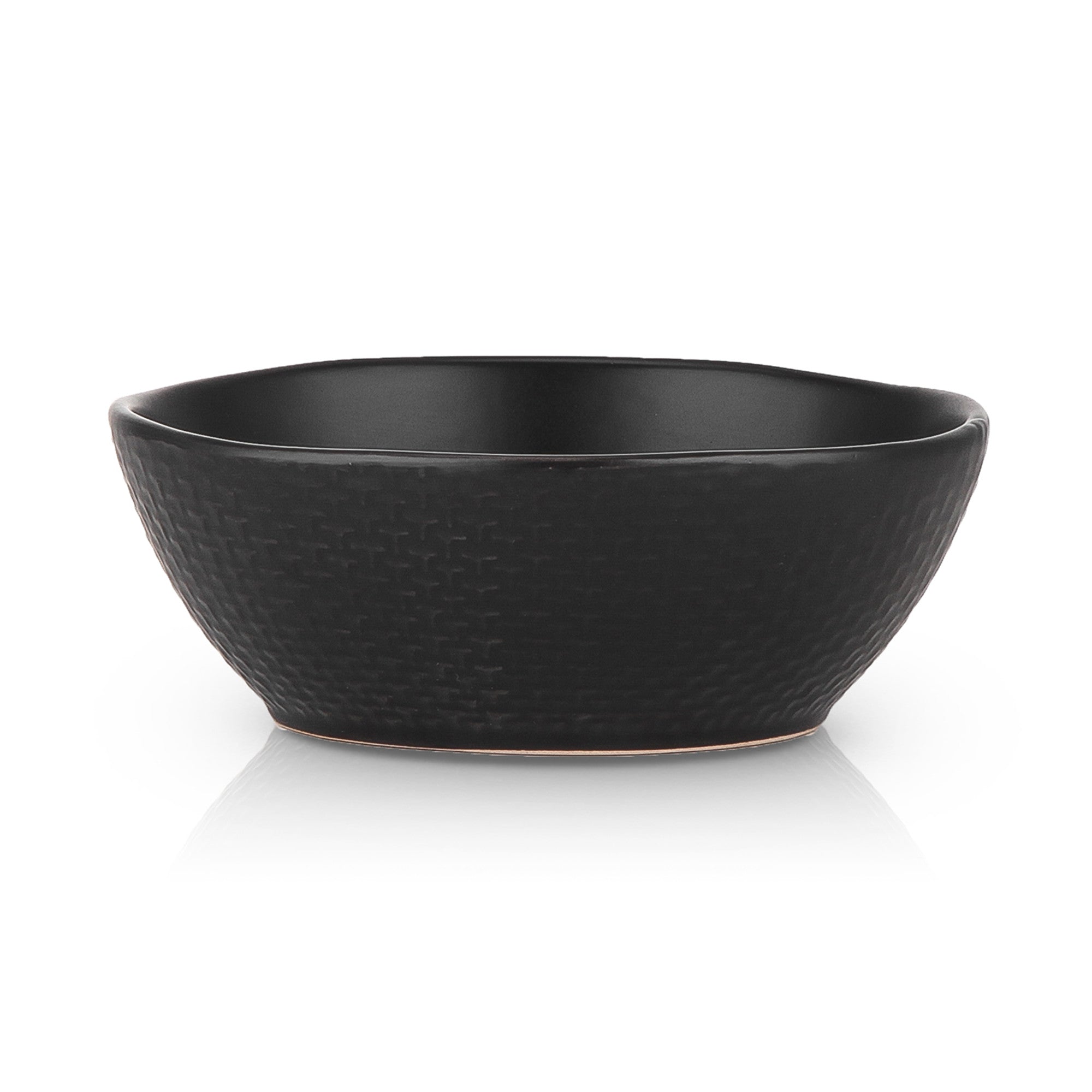 Premium Black Stoneware Bowl by Abigael – Durable Ceramic Serving Bowl for Soup, Salad & Pasta | Microwave & Dishwasher Safe | Elegant Dining & Kitchen Decor