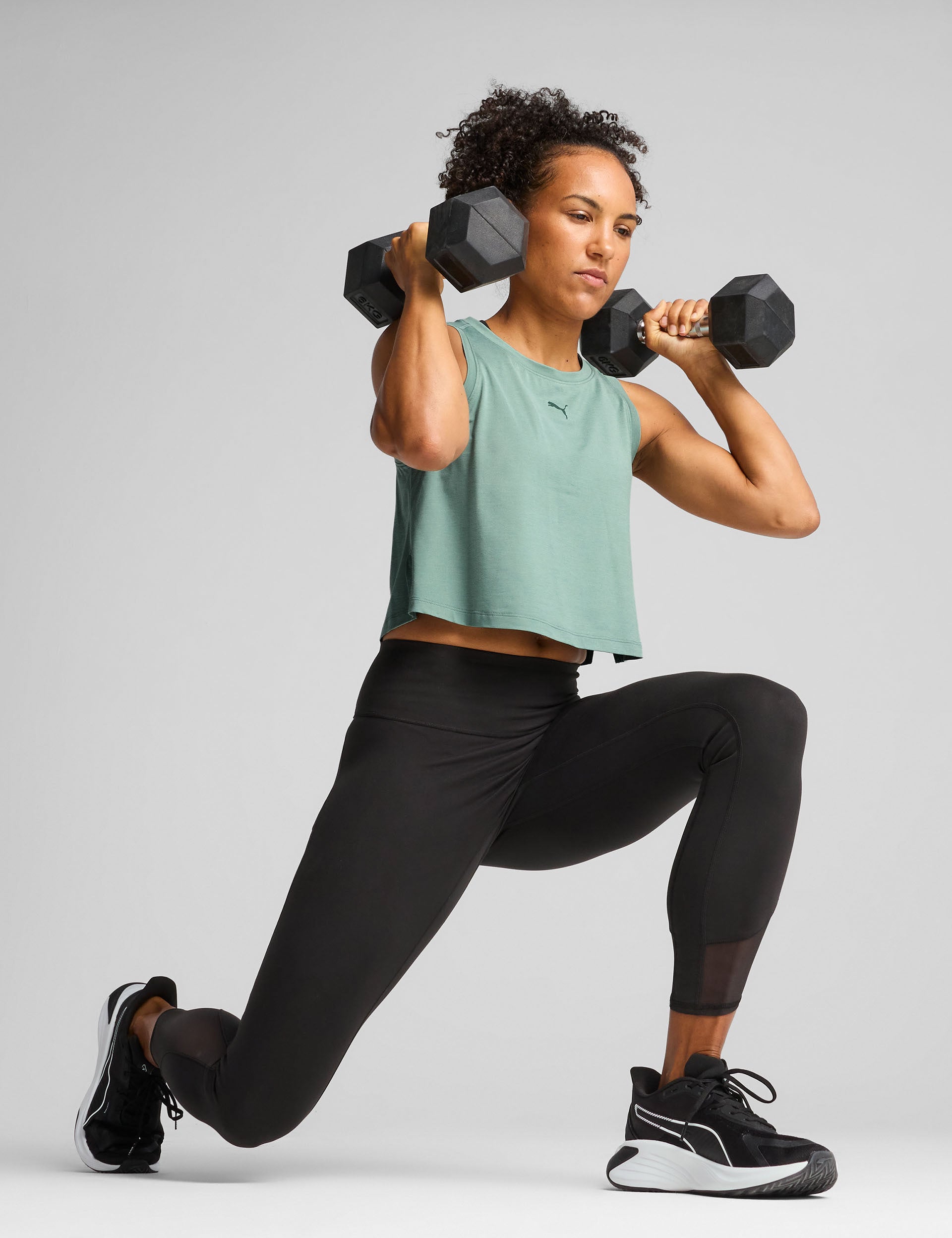Cloudspun Sleeveless Tank Top - Soft Green Moon Heather Color - Perfect for Yoga, Gym & Summer Outfits