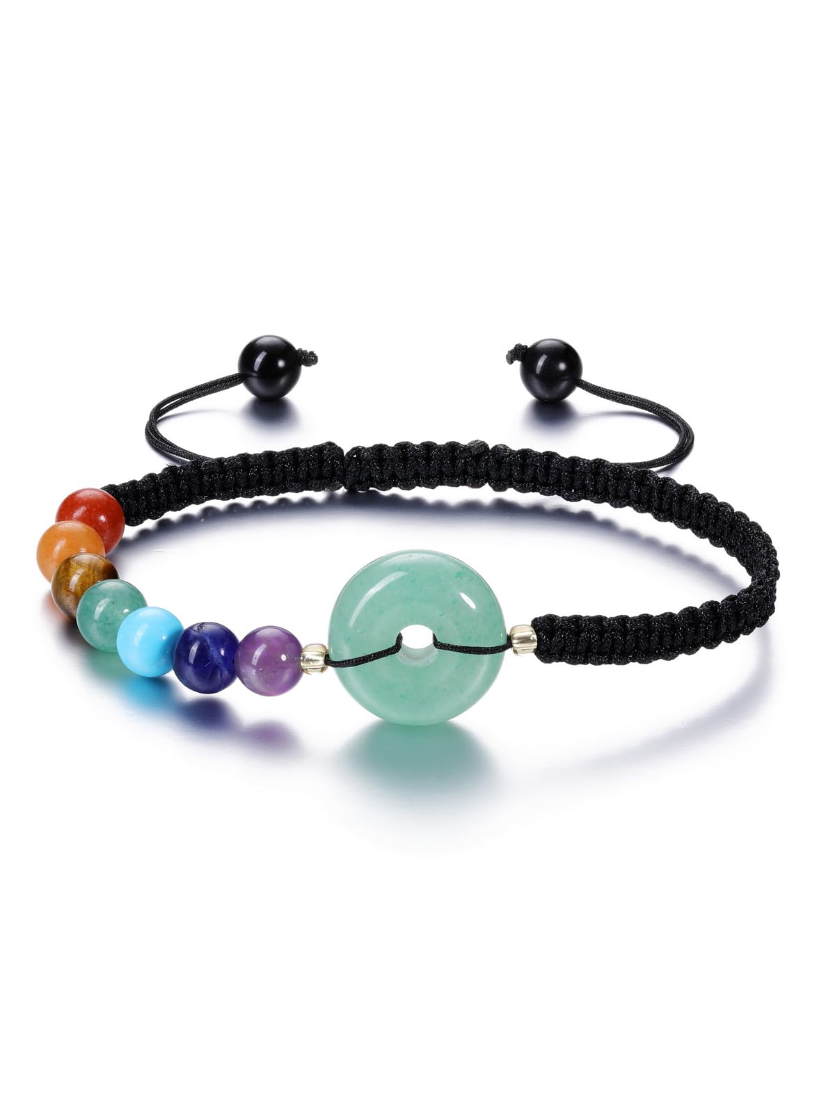 Jovivi Crystal Healing Bracelets for Women - 7 Chakra Beaded Donut Bracelet Set, Spiritual Jewelry Gifts for Meditation, Yoga & Positive Energy | Perfect for Daily Wear, Wellness Rituals & Mindful Gifting