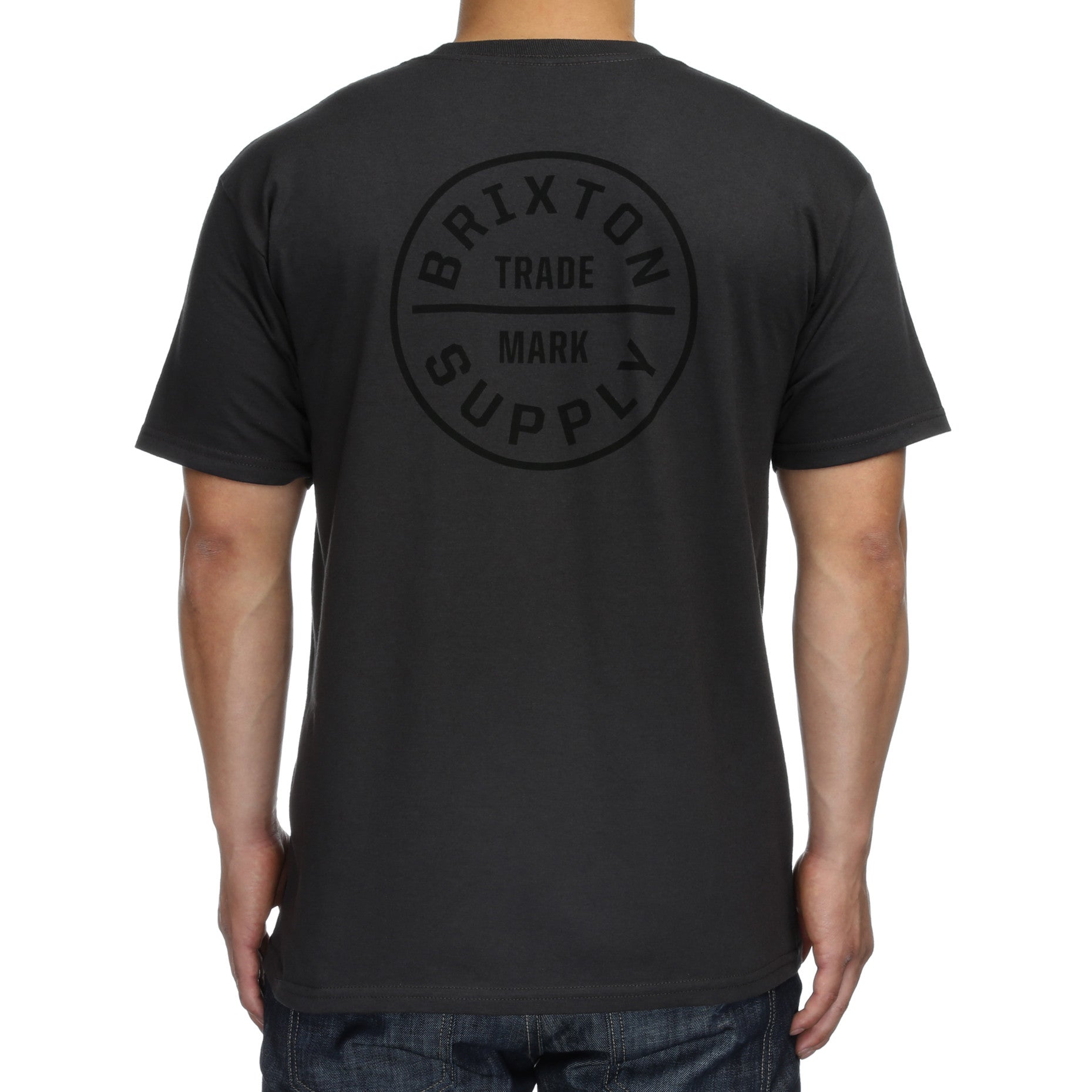 Brixton Oath Short Sleeve T-Shirt for Men - Washed Black Cotton Tee - Casual Streetwear for Everyday Wear & Summer Outfits