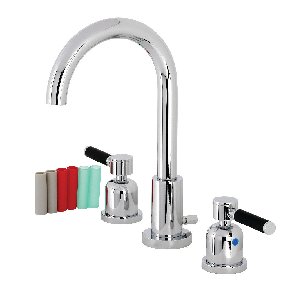 Fauceture FSC8925DKL Kaiser Widespread Bathroom Faucet with Pop-Up Drain - Premium 8-Inch Centerset Bathroom Sink Faucet for Modern Vanities, Perfect for Home & Hotel Renovations
