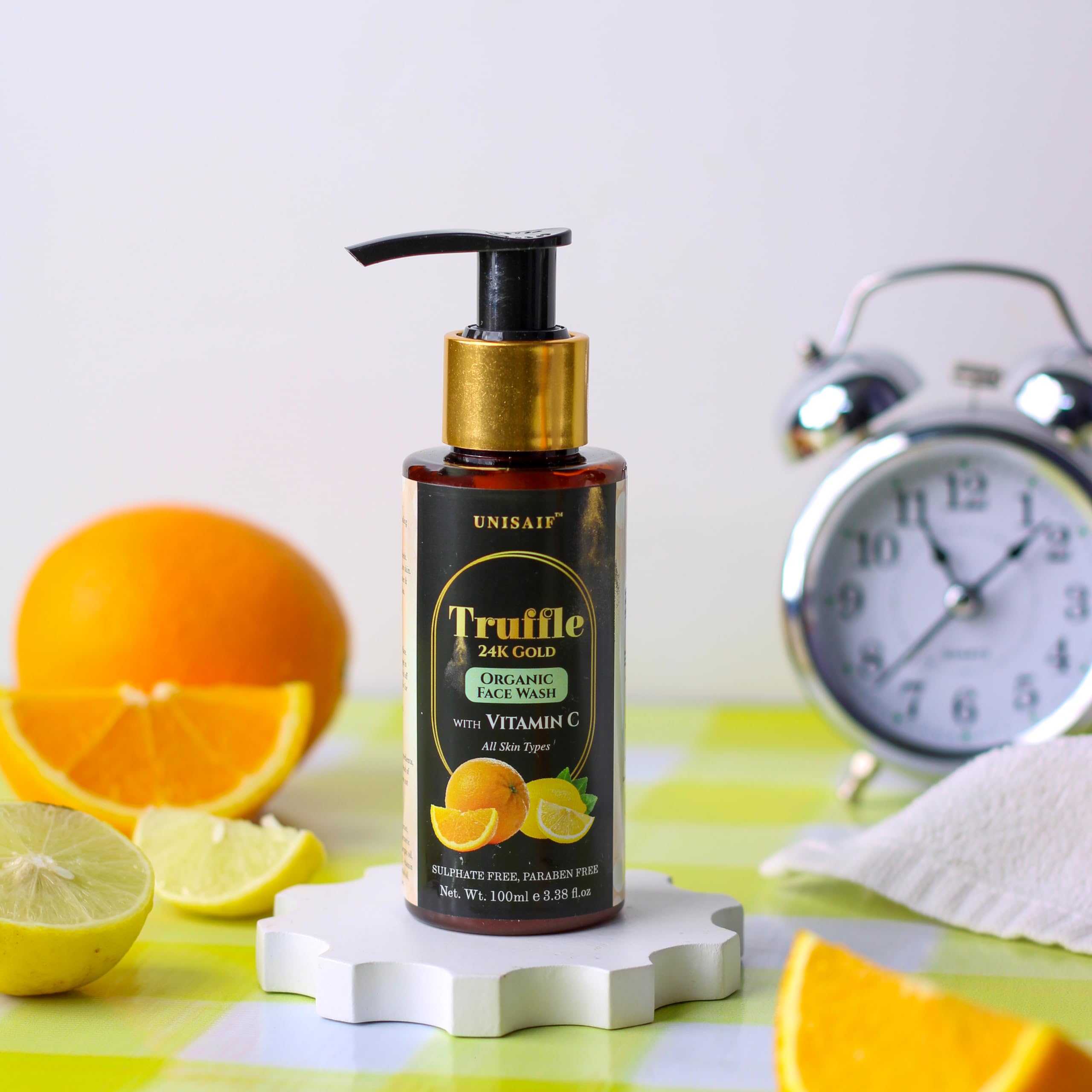 Truffle Vitamin C Face Wash for Men & Women - Deep Cleansing, Hydrating & Exfoliating Facial Cleanser with Natural Truffle Extract | Brightens & Revitalizes Skin | 100ml | Perfect for Daily Skincare Routine & Acne-Prone Skin