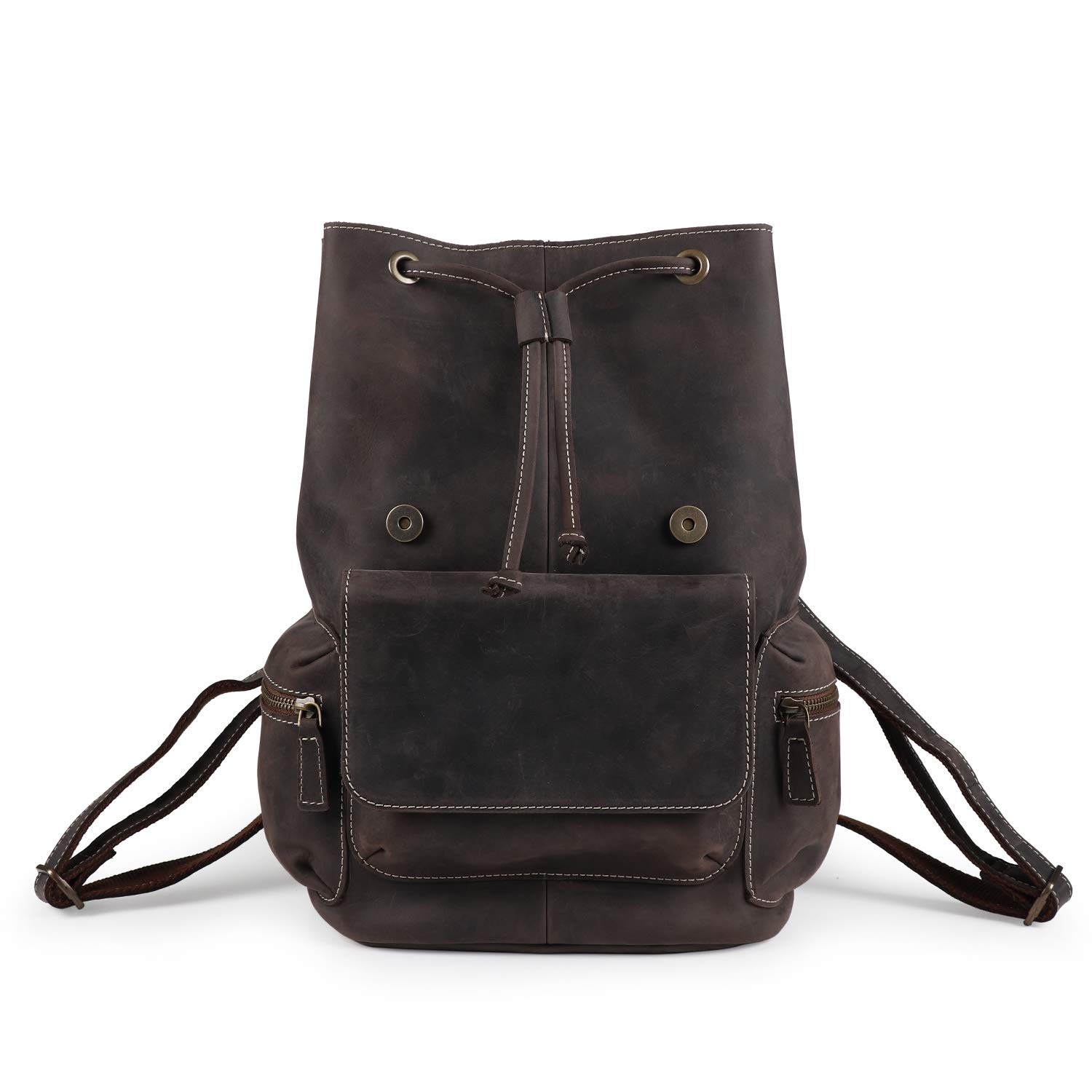 Premium Genuine Leather Backpack for Men & Women - MegaGear Valley Large Chestnut Brown Laptop Backpack - Perfect for Travel, Work, School & Outdoor Adventures