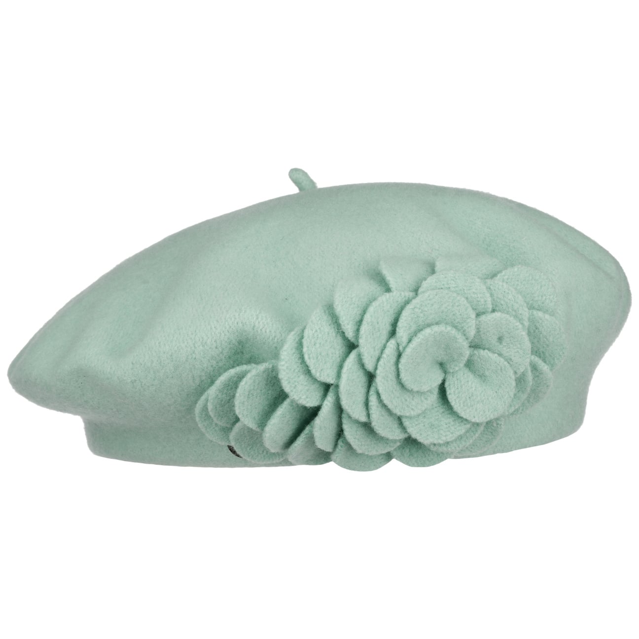 Lierys Agris Flower Wool Basque Beret - Classic French Style Winter Hat for Women, Perfect for Outdoor Activities, Travel & Fashion Accessories