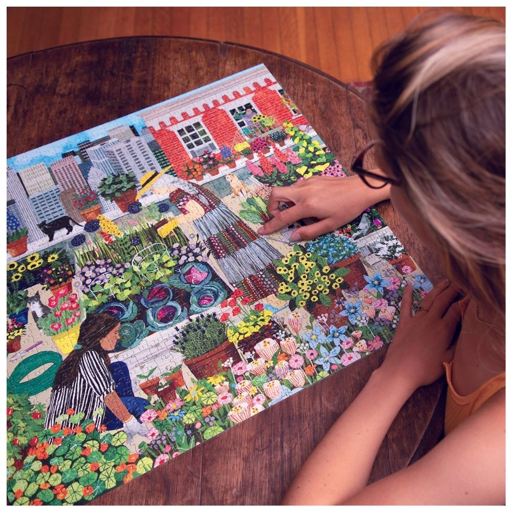 eeBoo 1000 Piece Jigsaw Puzzle - Urban Gardening Theme | Challenging Adult Puzzle for Home Decor & Relaxation | Perfect for Family Game Night & Stress Relief Activities