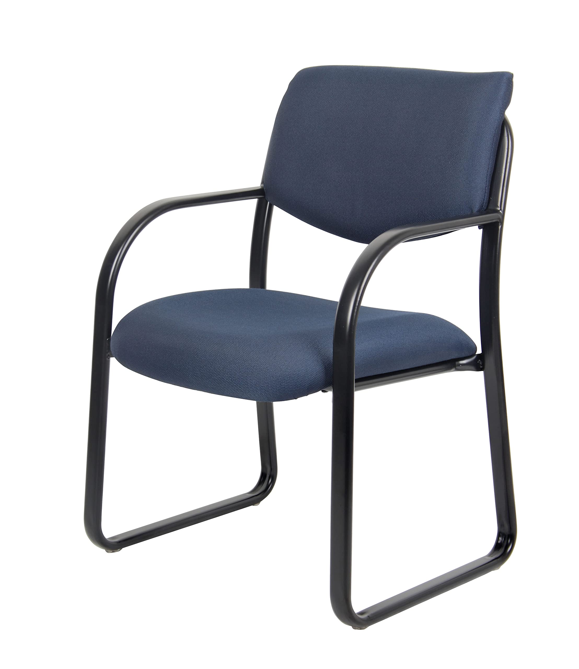 Premium Fabric Guest Chair in Blue - Ergonomic Office Chair for Visitors & Reception Areas - Comfortable Seating for Waiting Rooms, Lobbies & Conference Rooms