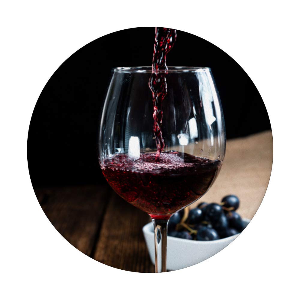 Red Wine Pouring PopSockets PopGrip - Swappable Phone Grip for iPhone & Android | Wine Lover Gift | Perfect for Parties, Dinners & Wine Tasting Events