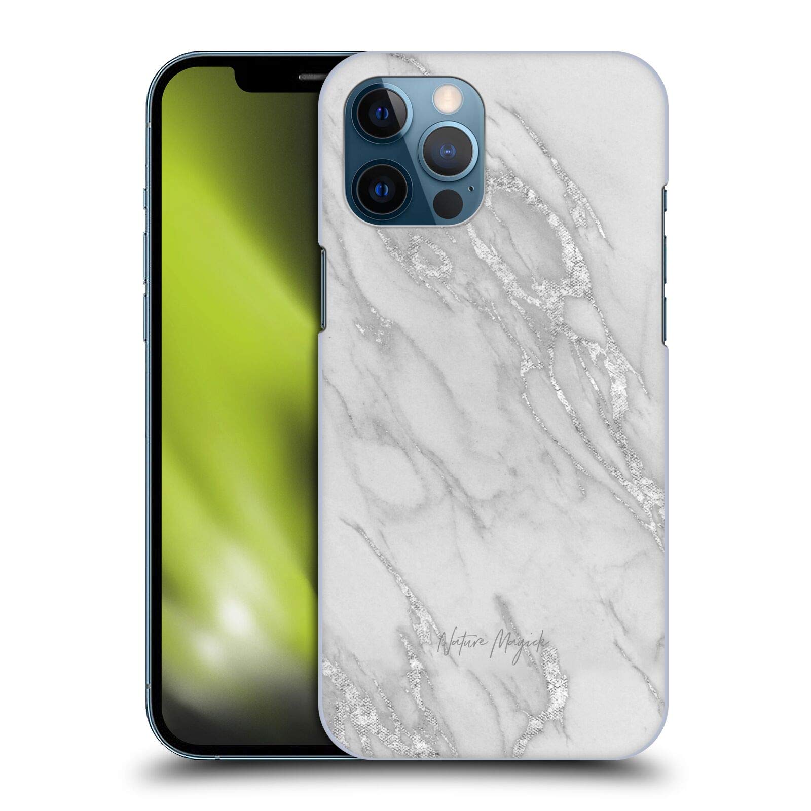 Officially Licensed Nature Magick Silver Marble iPhone 12 Pro Max Case | Premium Hard Back Cover with Metallic Finish | Perfect for Outdoor Adventures & Everyday Protection