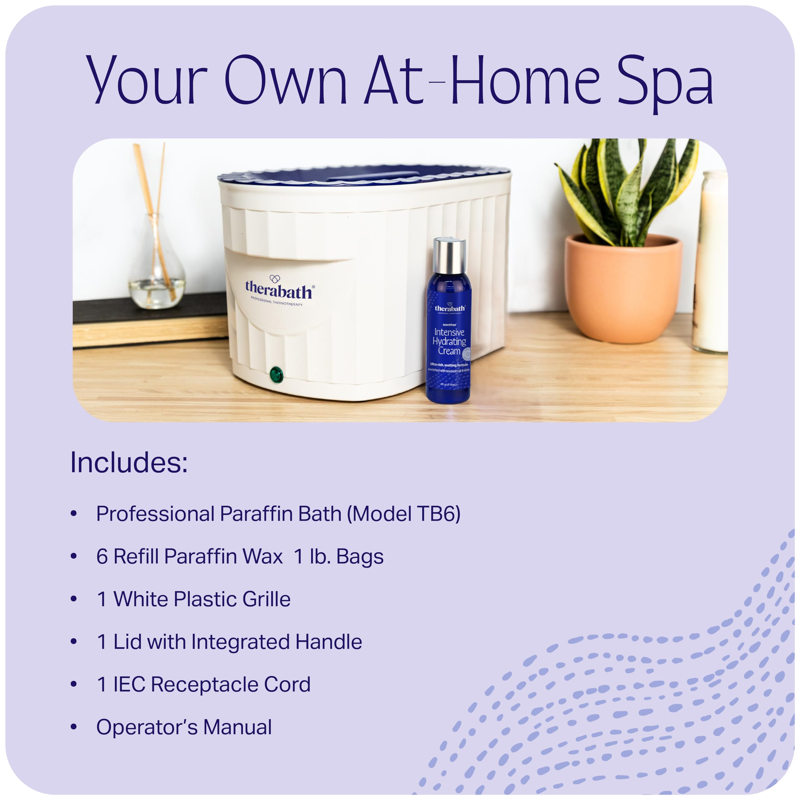 Therabath Professional Paraffin Wax Bath for Hands, Feet & Body - 6 lbs Lavender Scented Wax - Relieves Arthritis Pain & Muscle Stiffness - Ideal for Spa, Home Therapy & Post-Workout Recovery