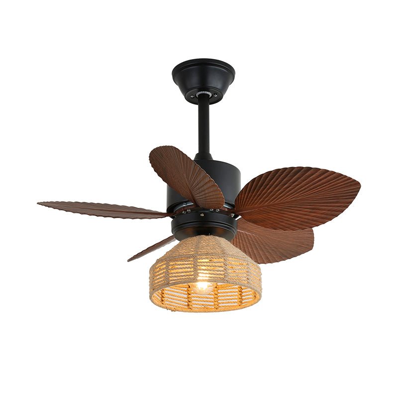 Modern Loft Style Ceiling Fan with LED Light and Blade Cage - Perfect for Industrial, Farmhouse, and Urban Home Decor