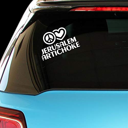 Peace Love Jerusalem Artichoke Vinyl Decal Sticker for Car, Laptop, Wall - Waterproof & Durable for Home, Office, Travel Decor