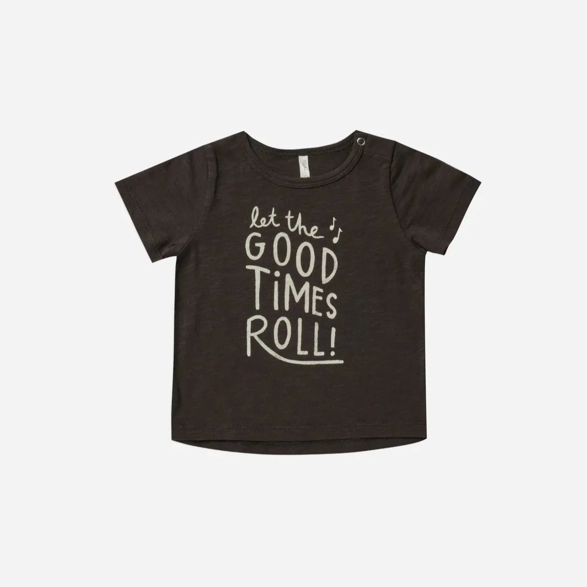 Rylee + Cru Black Basic Baby & Toddler T-Shirt - Soft Cotton Comfort for Everyday Play & Outfits