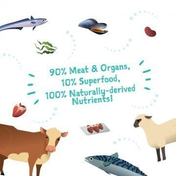 Freeze-Dried Cat Food - Loveabowl Naturally Derived Nutrient-Rich Superfood with Premium Meats, 200g | High-Protein Pure Nutrition for Adult & Senior Cats | Perfect for Travel, Training & Picky Eaters