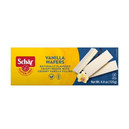 Schar Gluten Free Vanilla Wafers - Non-GMO, Wheat Free, No Preservatives - 6 Pack (4.4 oz Each) - Perfect for Snacking, School Lunches & Celiac-Friendly Diets