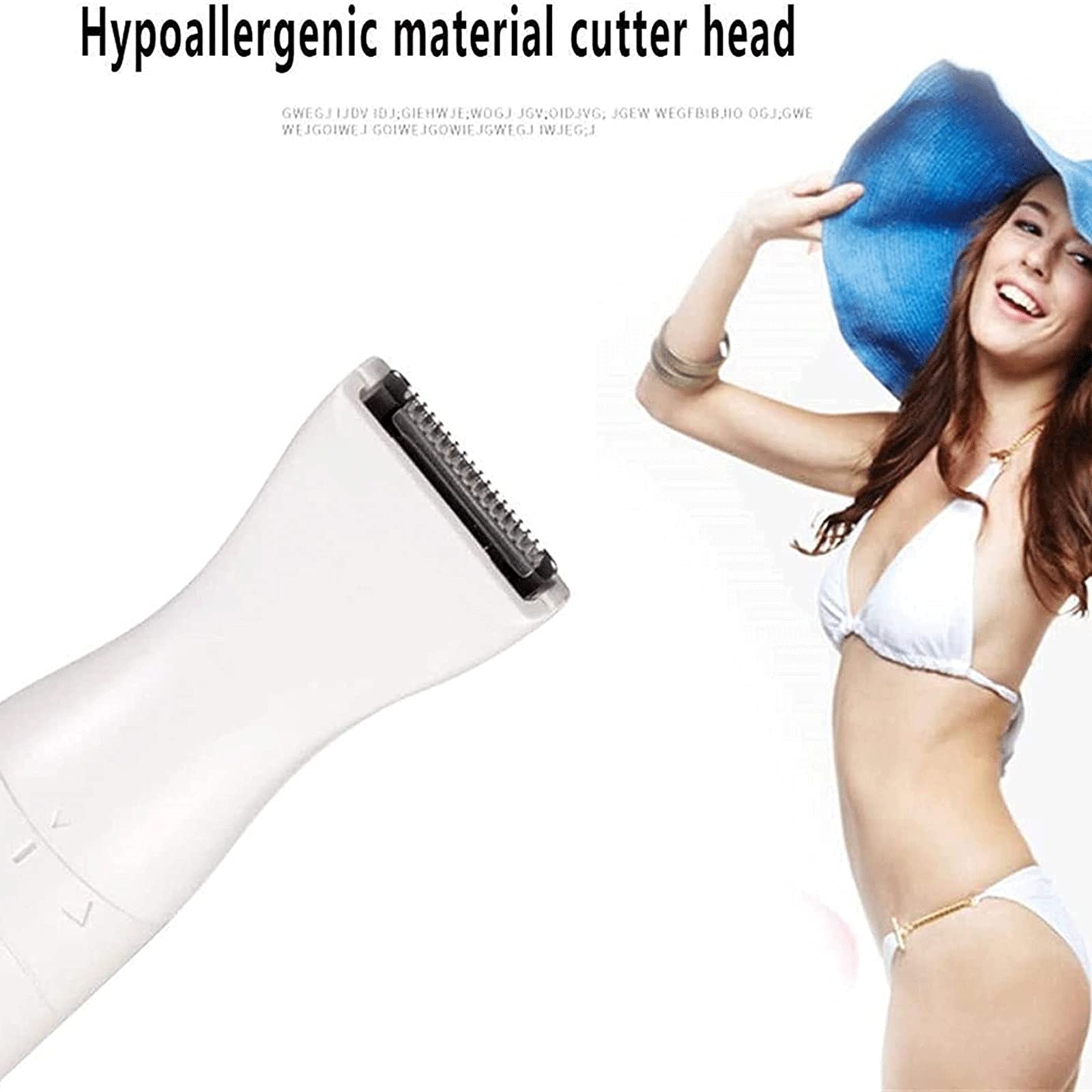 Electric Epilator for Women - 3-in-1 Hair Removal & Shaving System, Waterproof Bikini Trimmer, Nose Hair, Armpit & Eyebrow Shaver for Smooth Skin - Perfect for Travel, Home Spa & Daily Grooming (White)