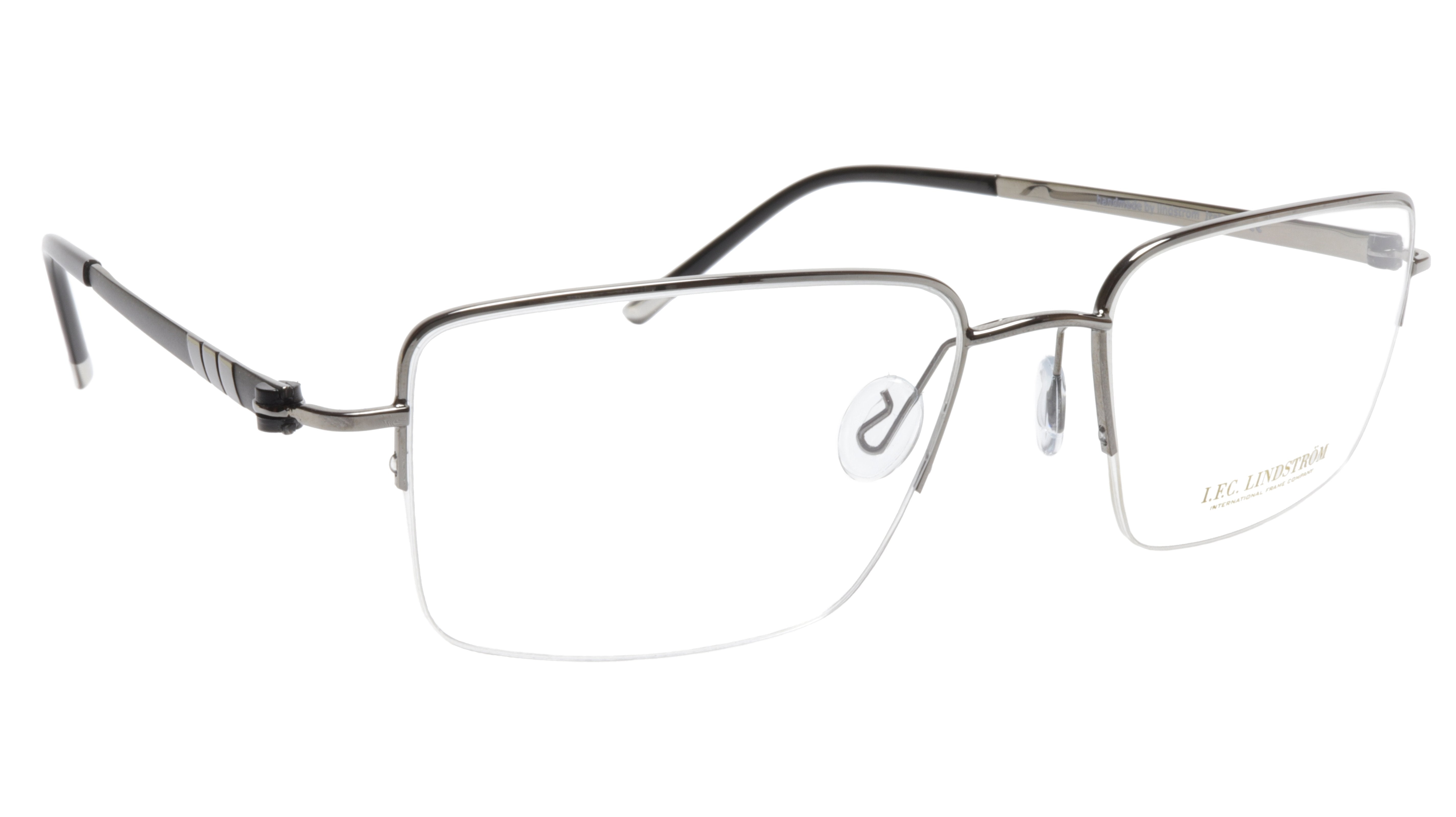 Premium LINDSTROM L 101 C3 Acetate & Metal Eyeglass Frame - Gunmetal Black | Made in Italy | Size 56-19-143 | Perfect for Business & Formal Occasions