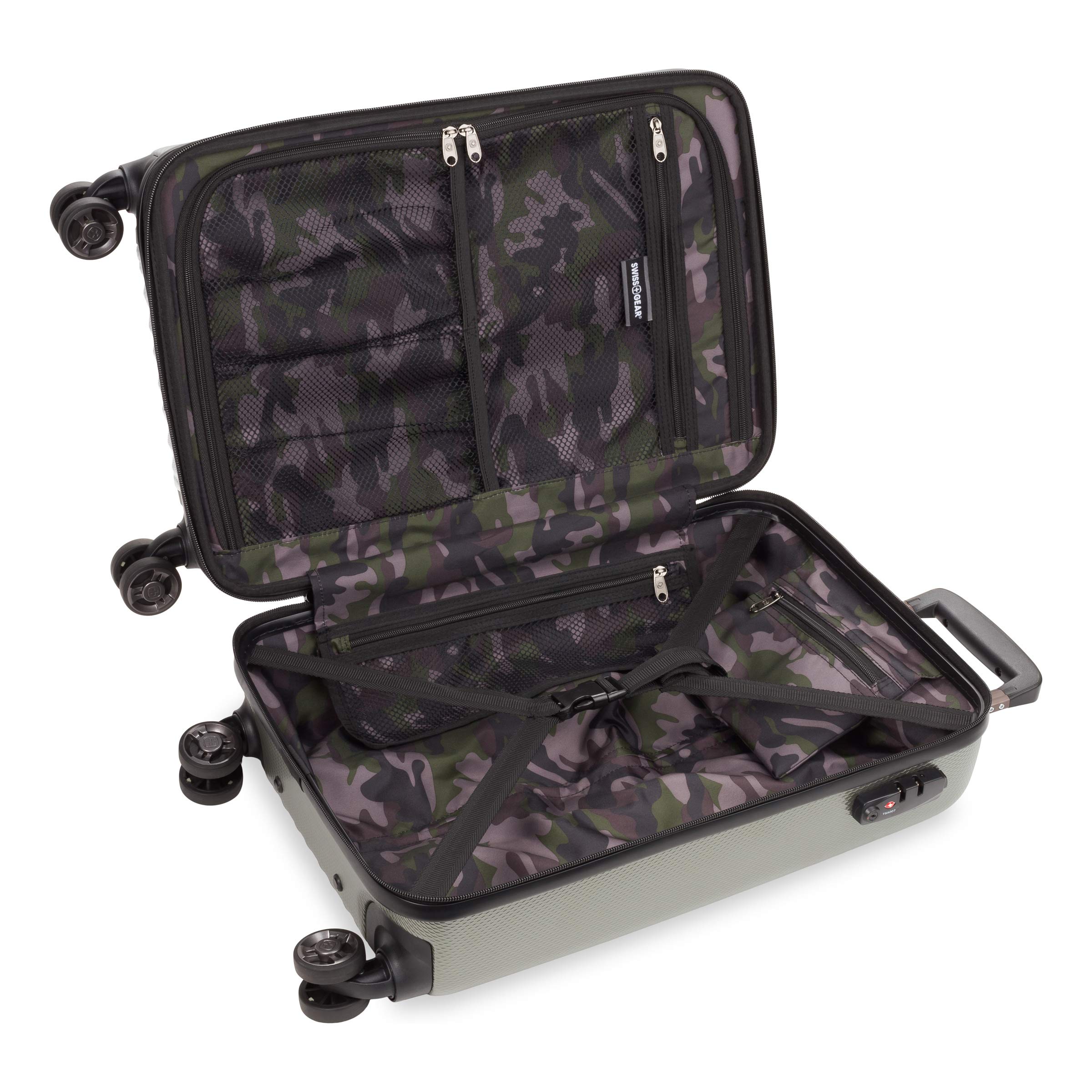 SwissGear 7272 Energie Expandable Hardside Spinner Luggage with TSA Lock - 19-Inch Carry-On Suitcase in Gunmetal | Perfect for Business Travel & Weekend Getaways