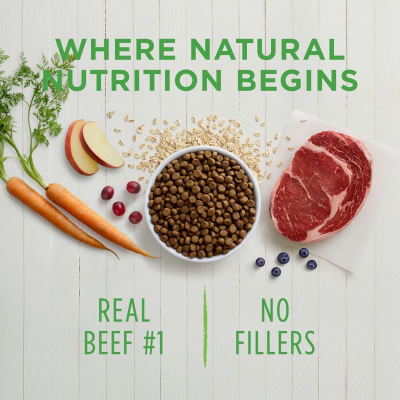Instinct Be Natural Real Beef & Barley Recipe Dry Dog Food - Grain Free, High Protein (4lb & 20lb) - Healthy Nutrition for Active Dogs & Puppies