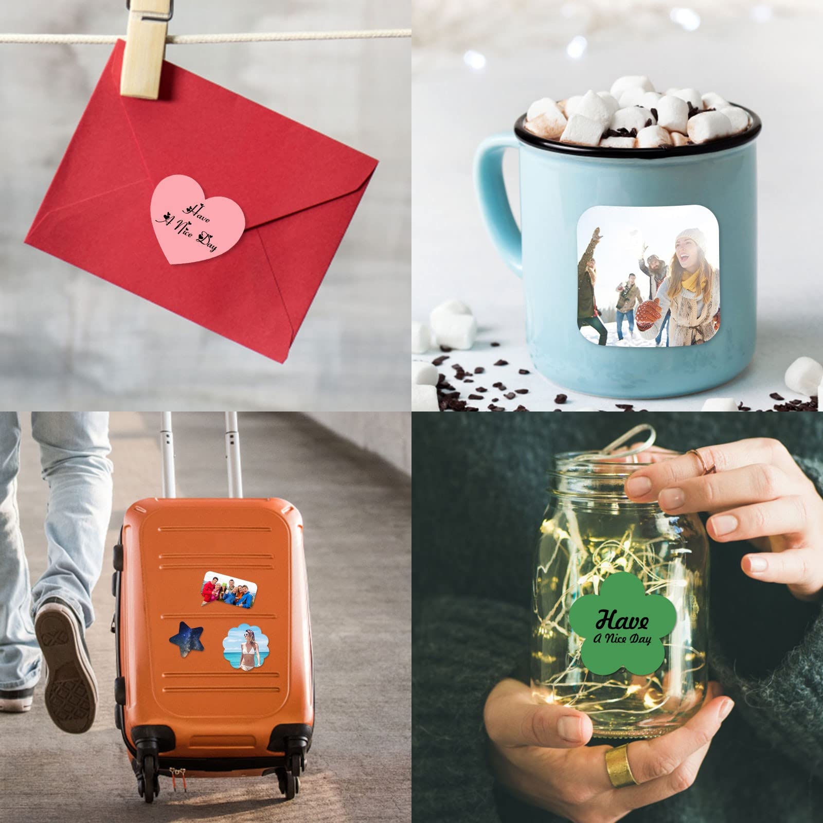 Custom Waterproof Personalized Stickers - Design Your Own Text, Name & Photo - Durable Vinyl Decals for Business Logo, Tumblers, Helmets, Water Bottles - Perfect for Branding, Gifts & DIY Projects