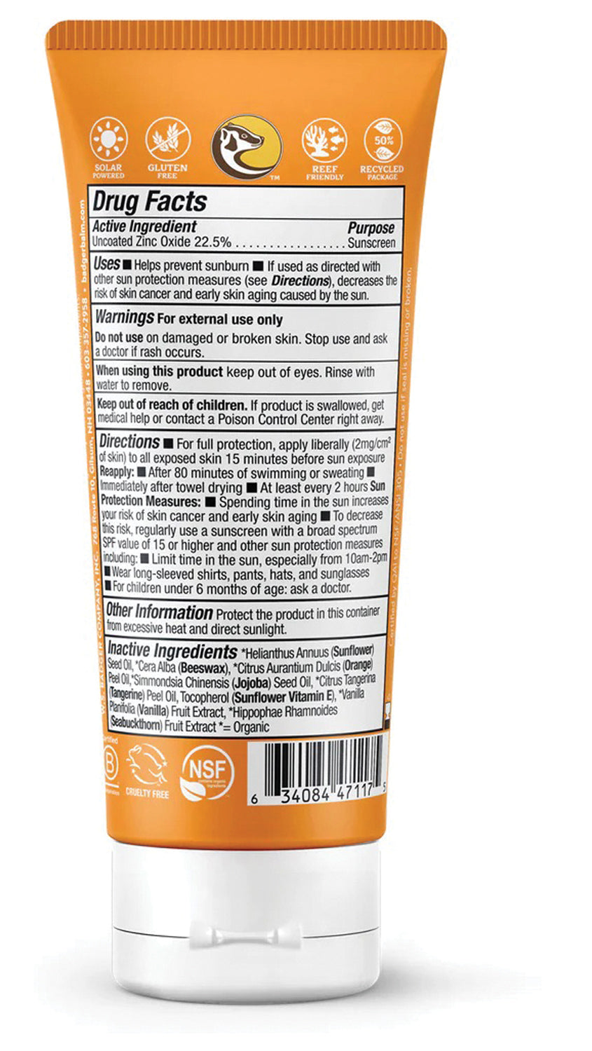Badger Kids Clear Sunscreen SPF 40, 2.9 oz – Safe, Natural & Effective Sun Protection for Children | Perfect for Beach, Pool & Outdoor Activities