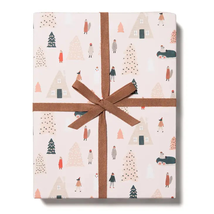 Festive Pink Christmas Tree Holiday Wrapping Paper - Perfect for Gift Wrapping, Party Decorations & Seasonal Crafts