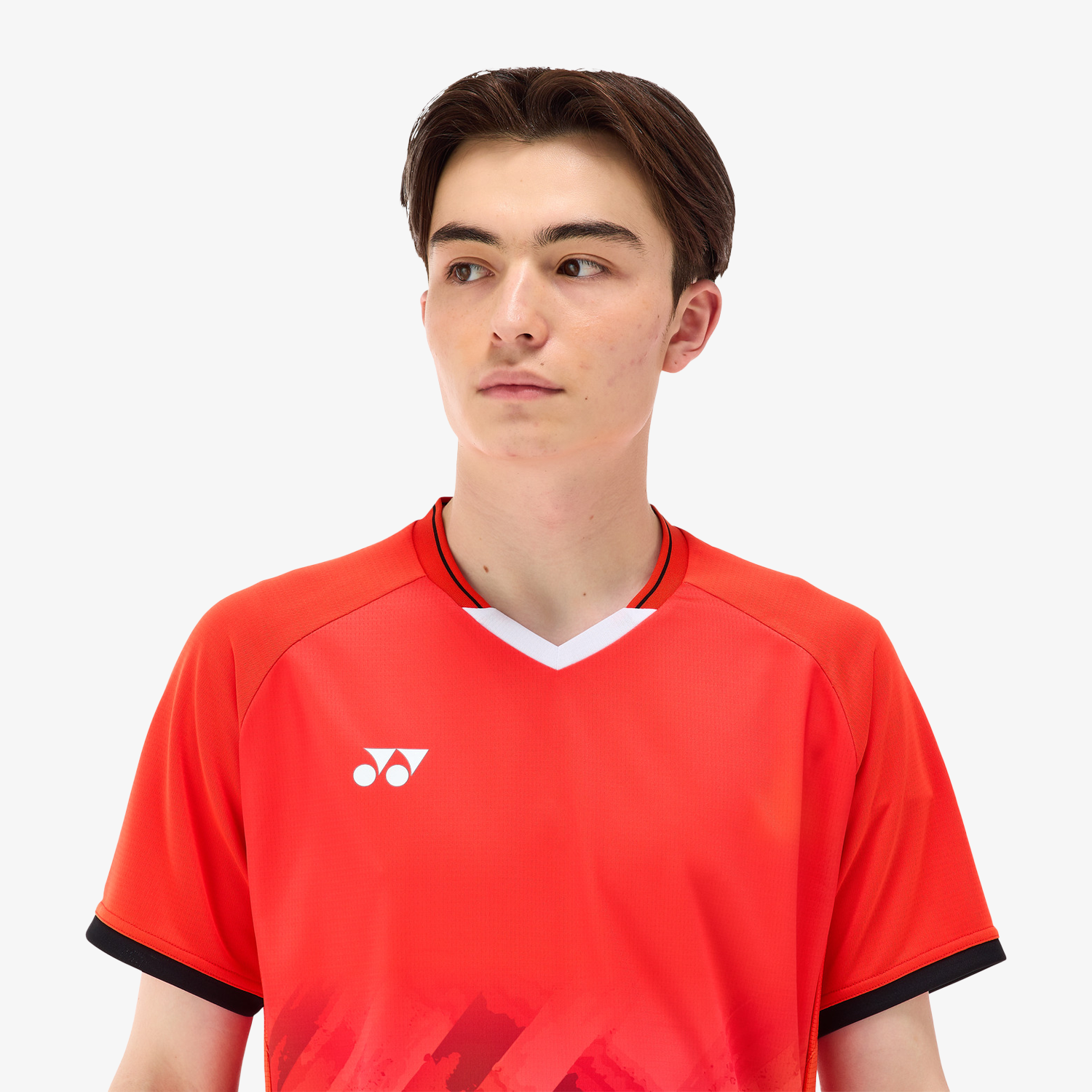Yonex Men's Game Tennis Shirt 10581 - Flash Orange | Moisture-Wicking Performance Top for Casual & Competitive Play